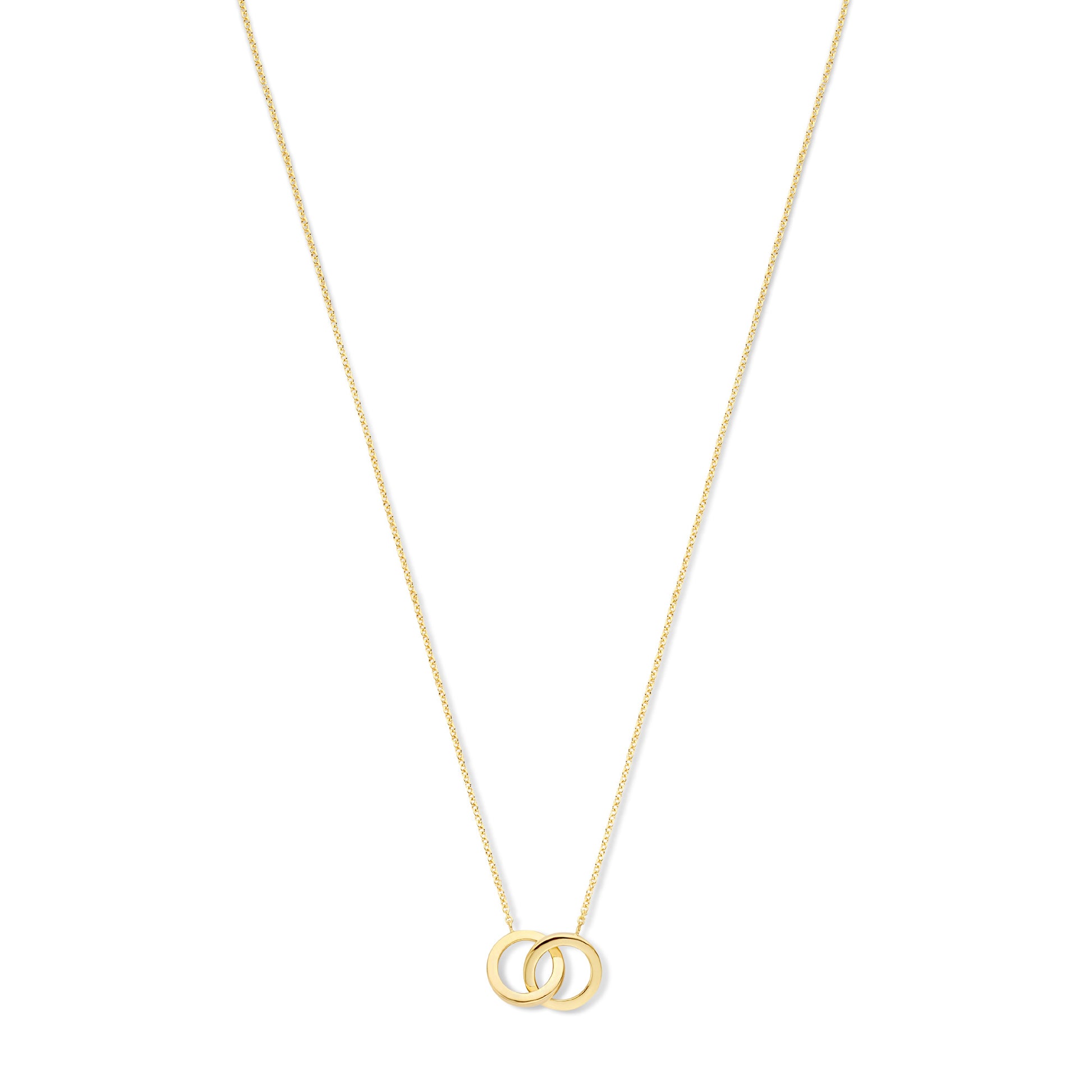 Le Marais Zoë 14 karat gold necklace with two rings -  - Isabel Bernard