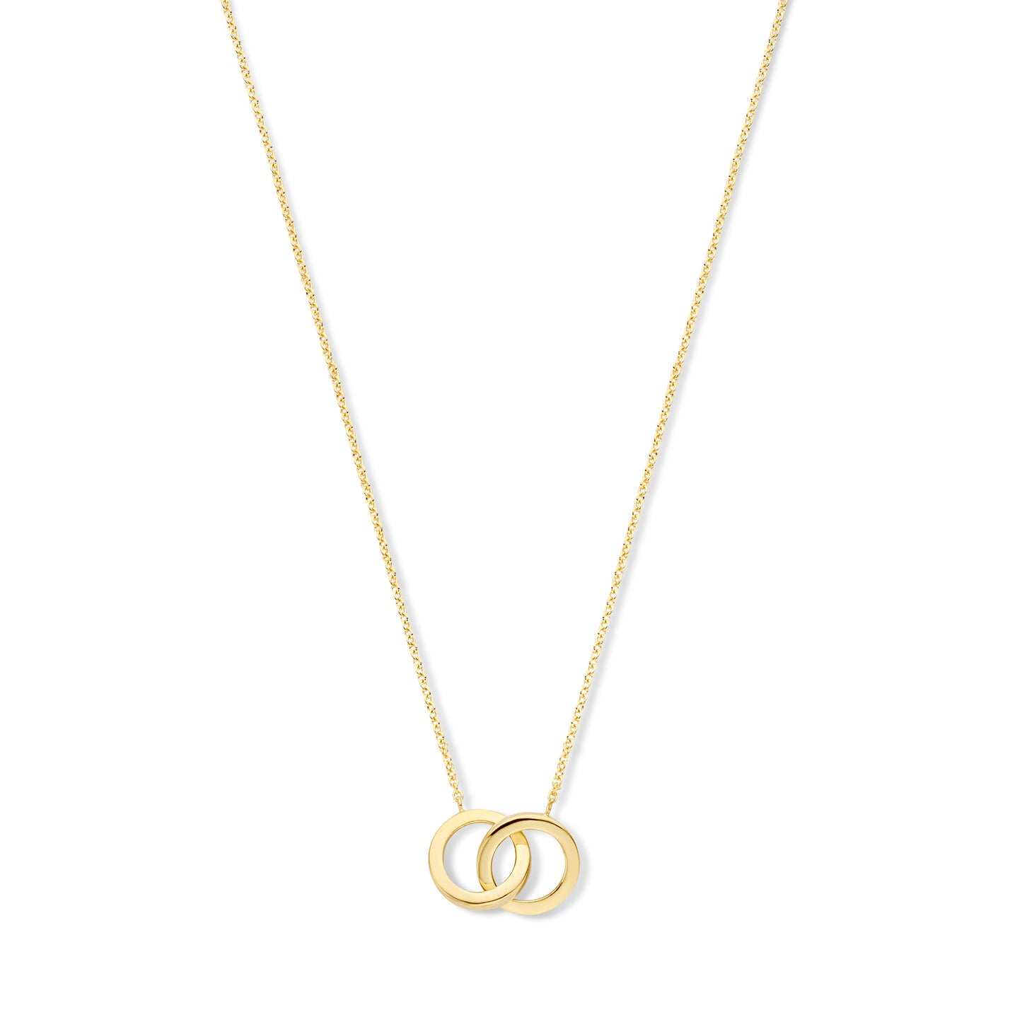 Le Marais Zoë 14 karat gold necklace with two rings -  - Isabel Bernard