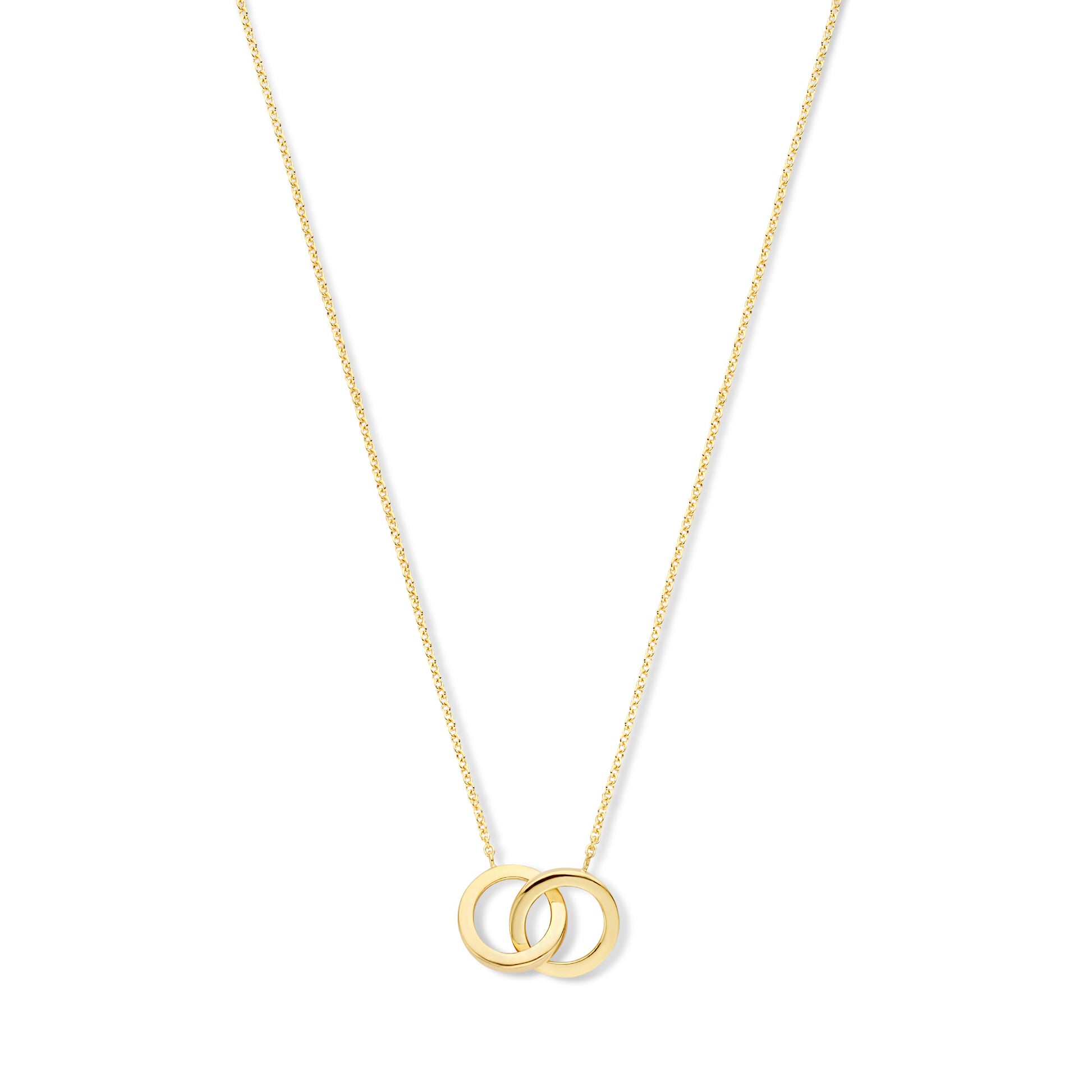 Le Marais Zoë 14 karat gold necklace with two rings -  - Isabel Bernard