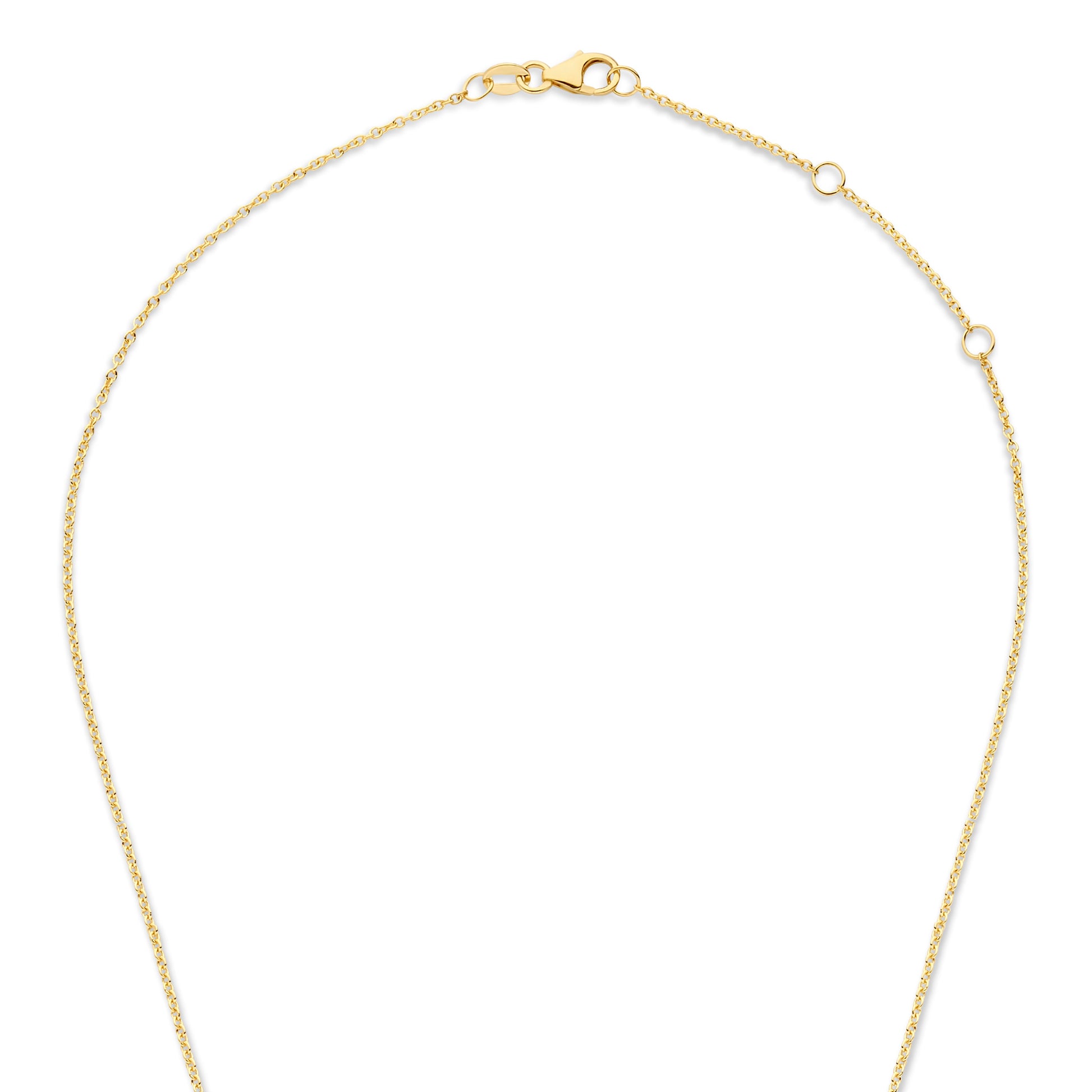 Le Marais Zoë 14 karat gold necklace with two rings -  - Isabel Bernard