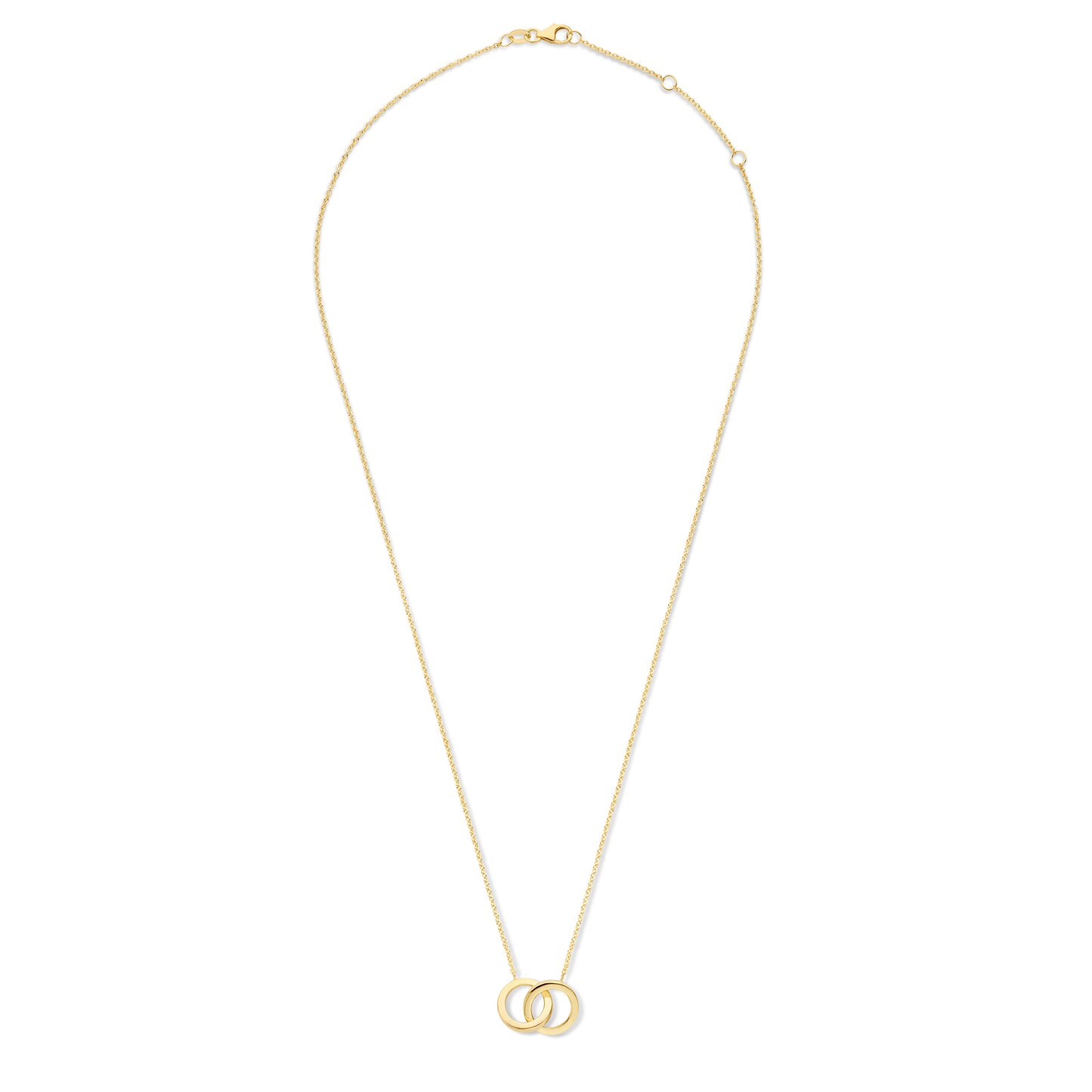 Le Marais Zoë 14 karat gold necklace with two rings -  - Isabel Bernard