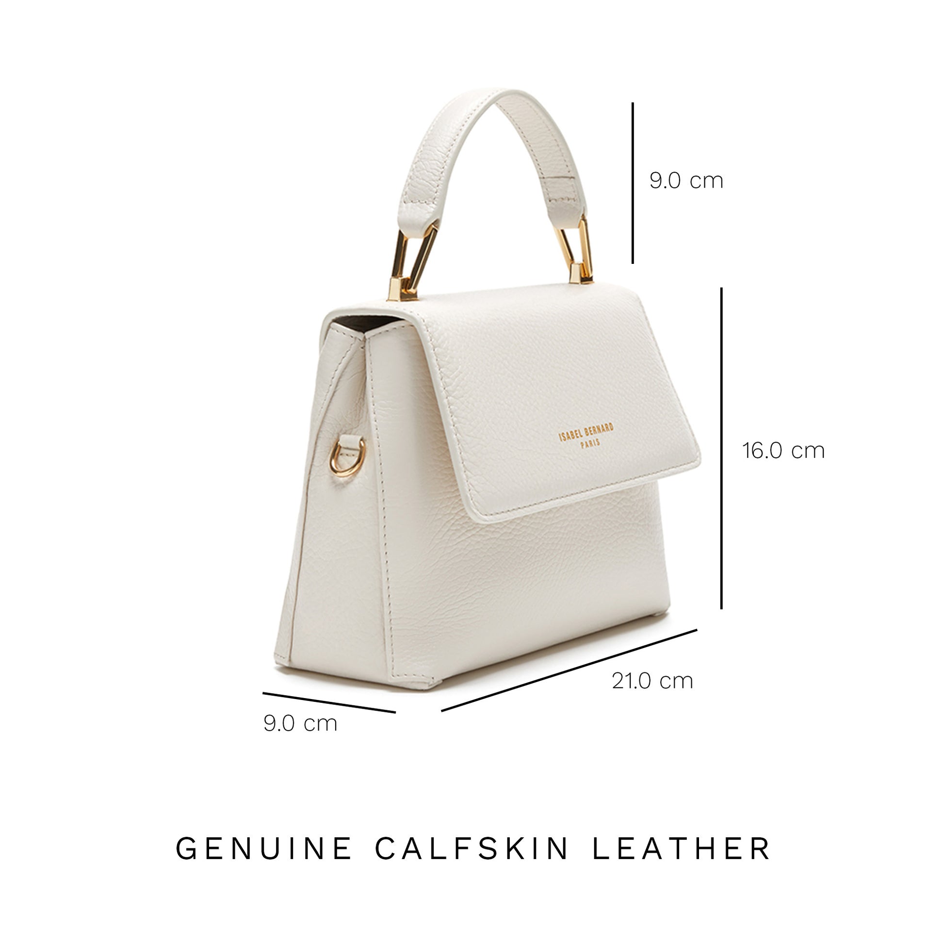 Femme Forte Heline cream calfskin leather handbag -  - Isabel Bernard