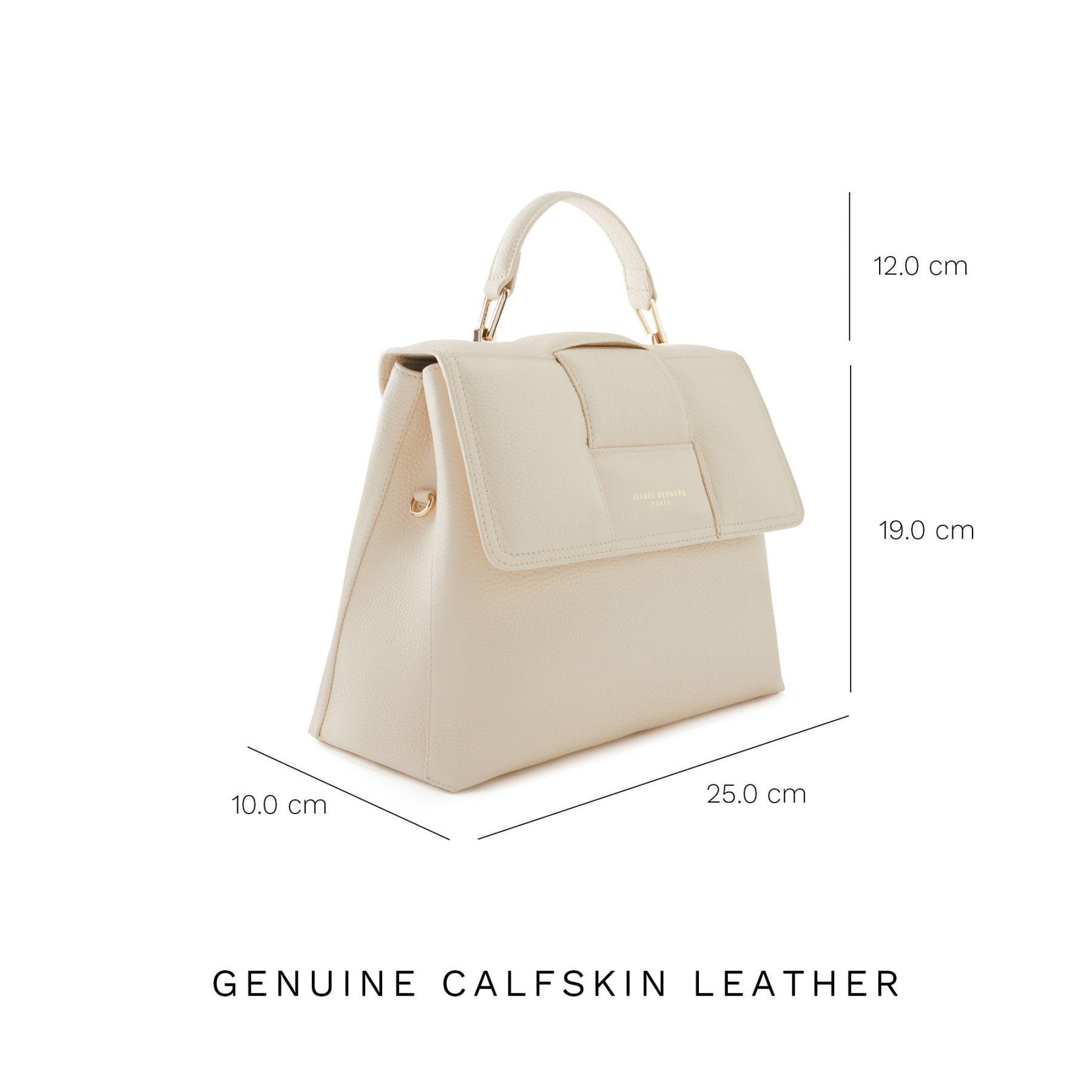 Femme Forte Lacy crème calfskin leather handbag -  - Isabel Bernard