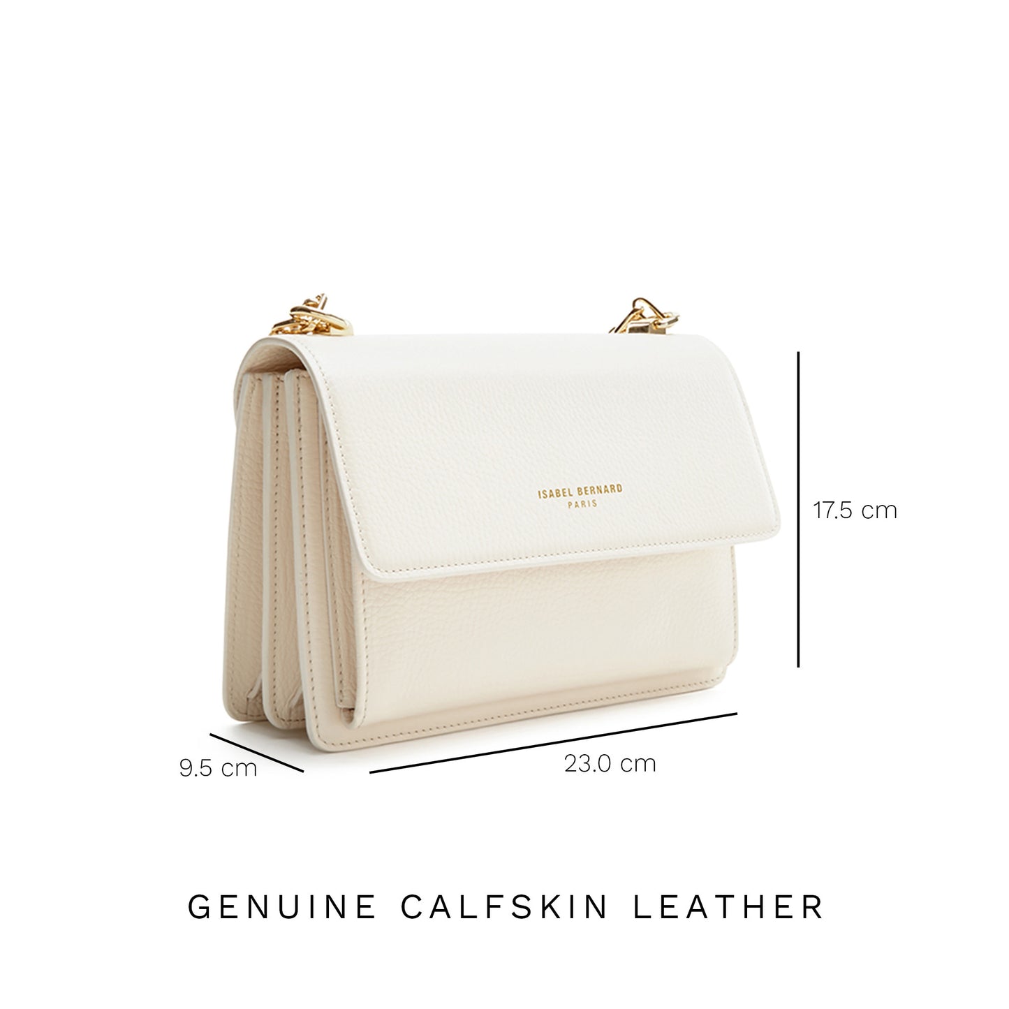 Femme Forte Valerie cream calfskin leather shoulder bag -  - Isabel Bernard