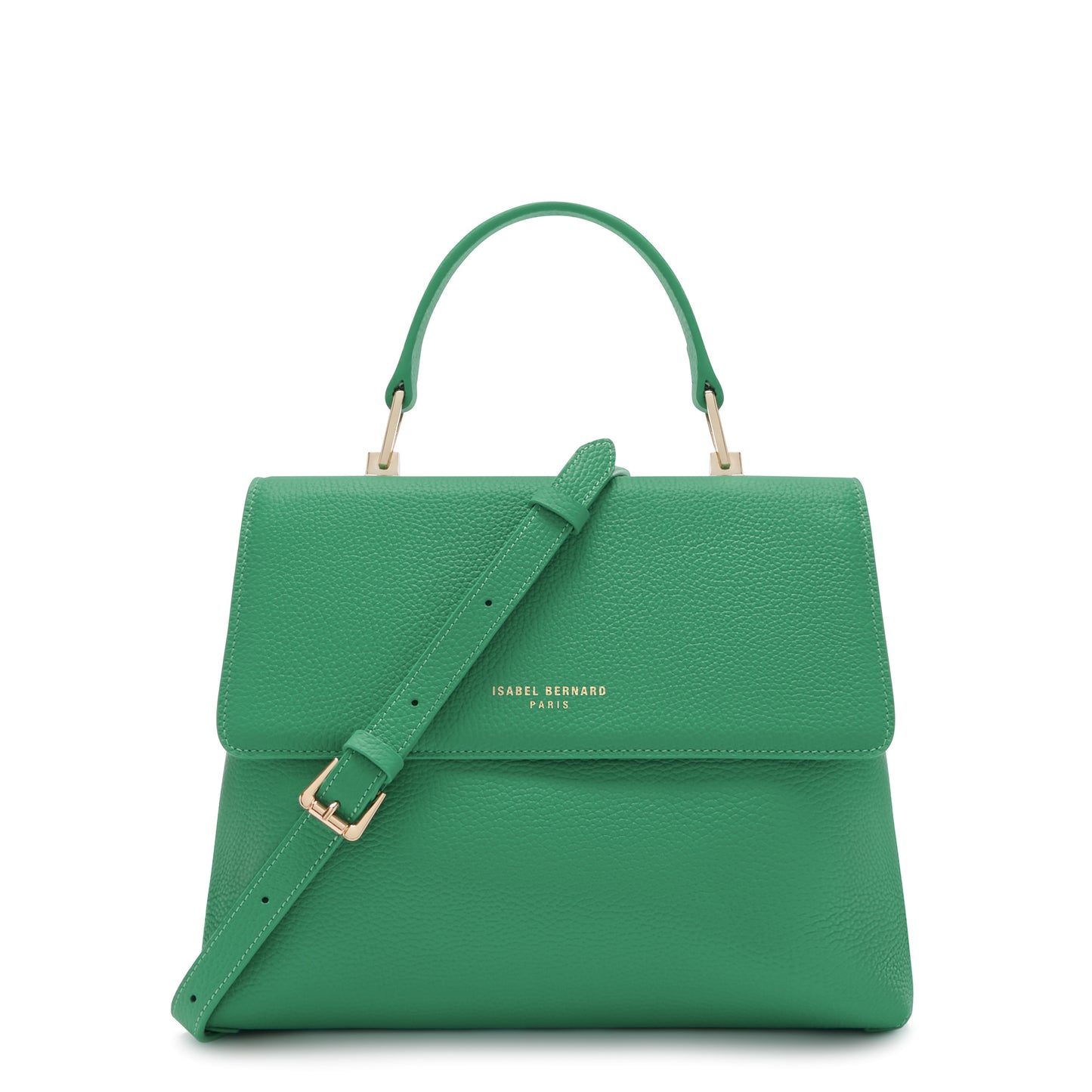 Femme Forte Gisel green calfskin leather handbag -  - Isabel Bernard