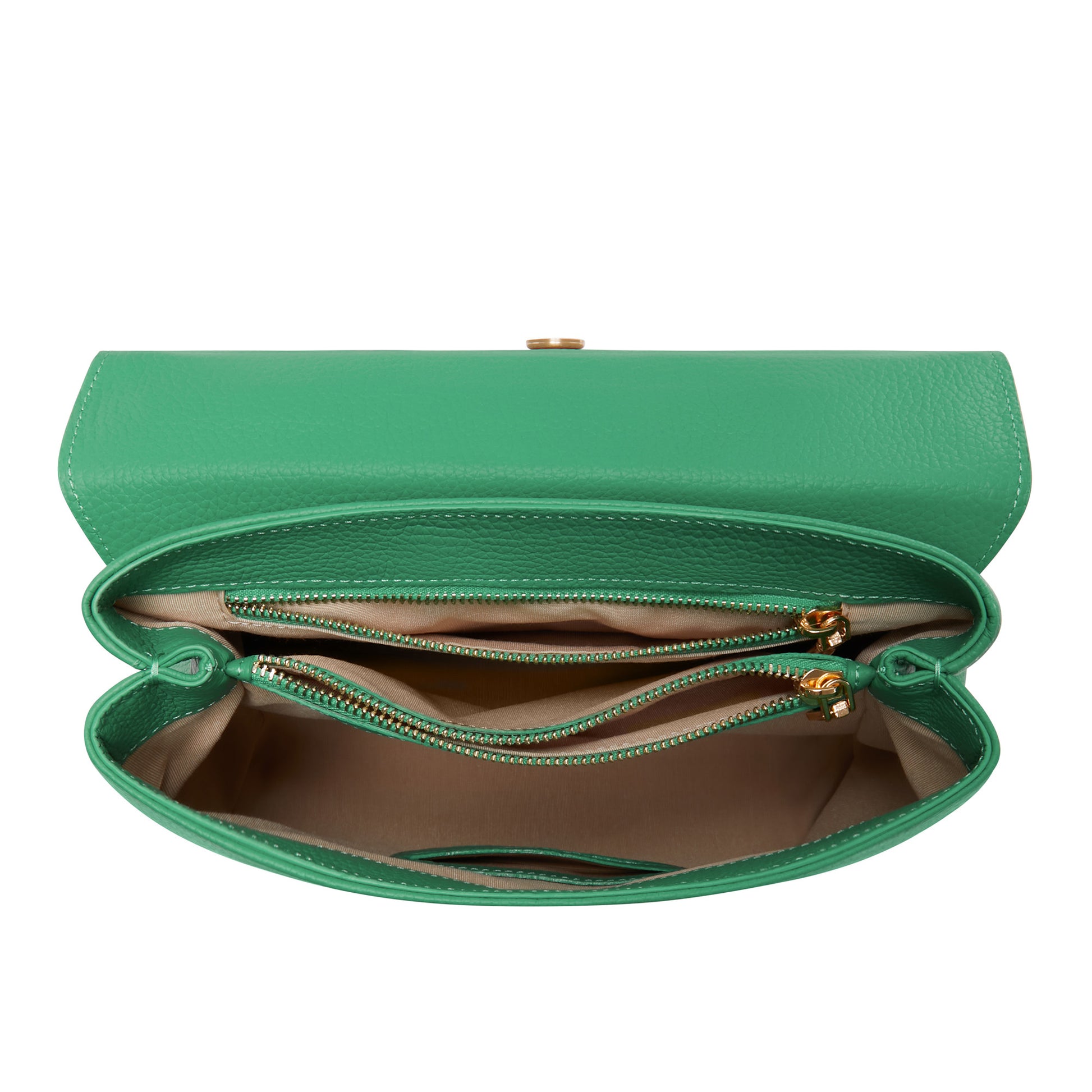 Femme Forte Gisel green calfskin leather handbag -  - Isabel Bernard