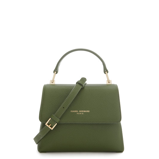 Femme Forte Heline green calfskin leather handbag -  - Isabel Bernard