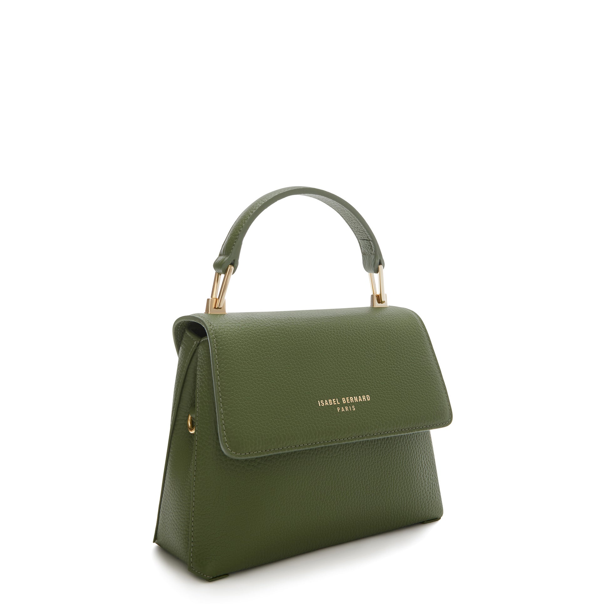 Femme Forte Heline green calfskin leather handbag -  - Isabel Bernard