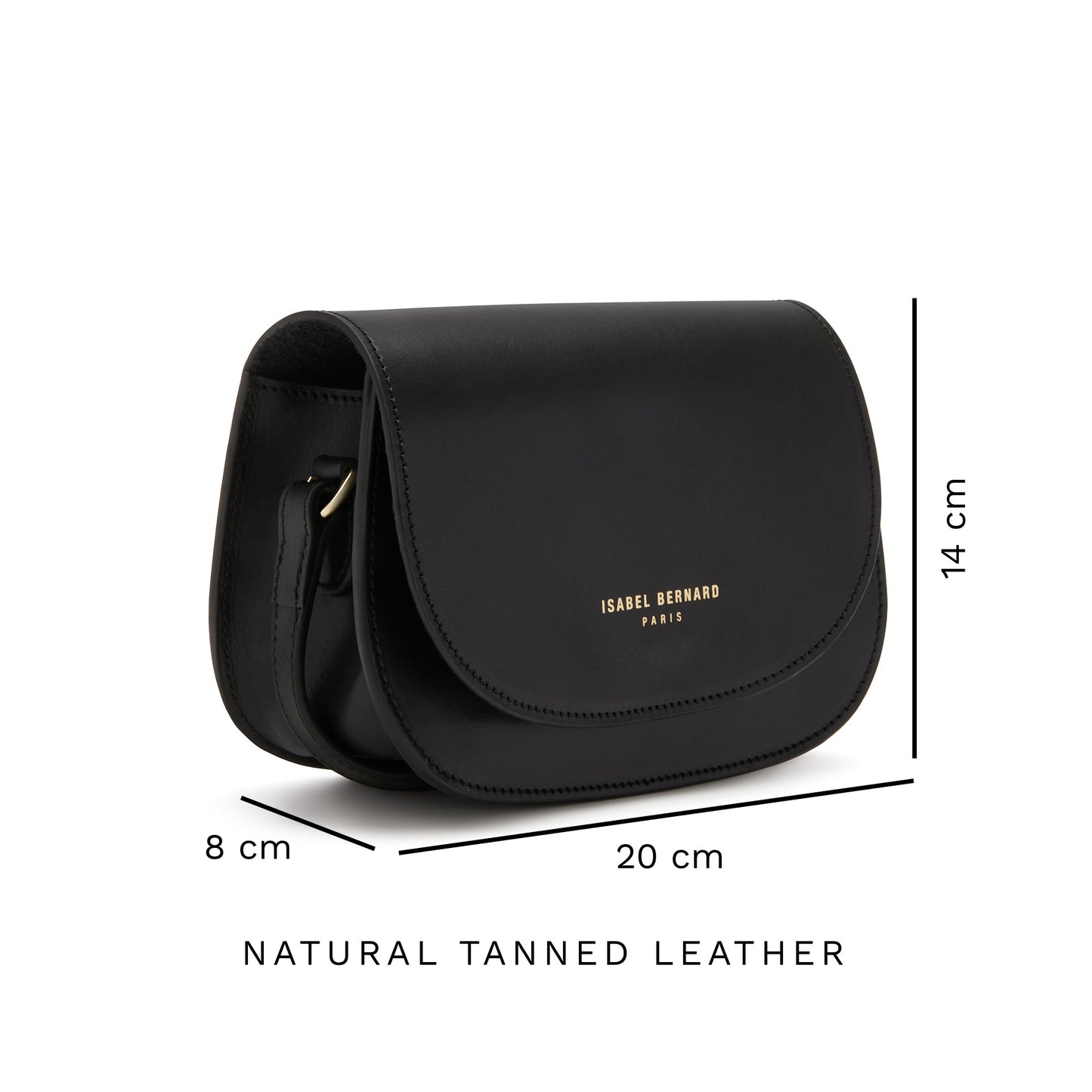 Montmartre Manon black vegetable tanned leather crossbody bag -  - Isabel Bernard