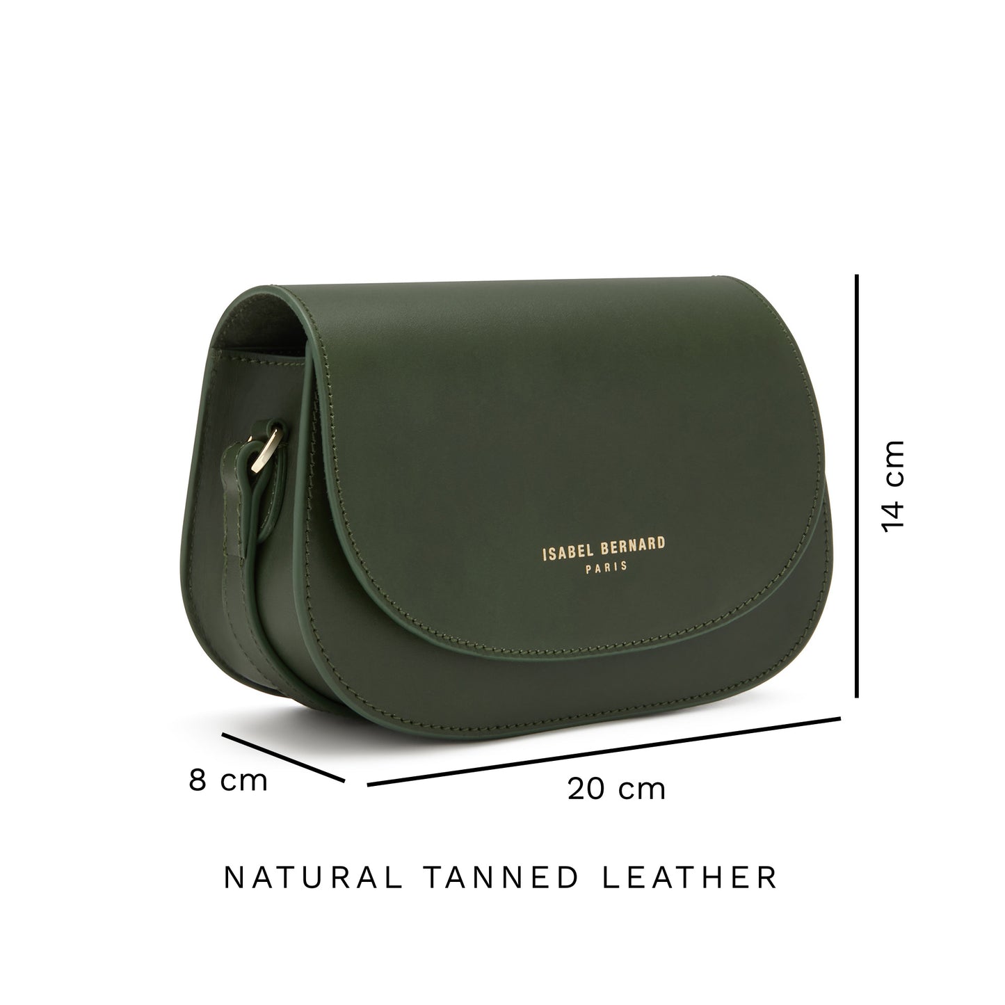 Montmartre Manon green vegetable tanned leather crossbody bag -  - Isabel Bernard