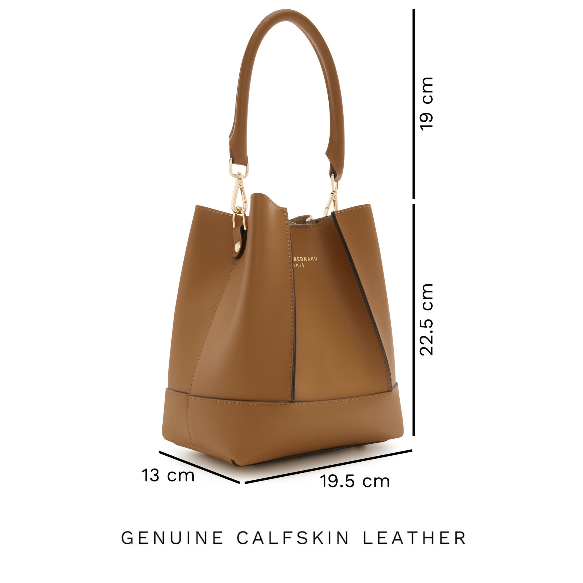 Femme Forte Minette camel calfskin leather handbag -  - Isabel Bernard