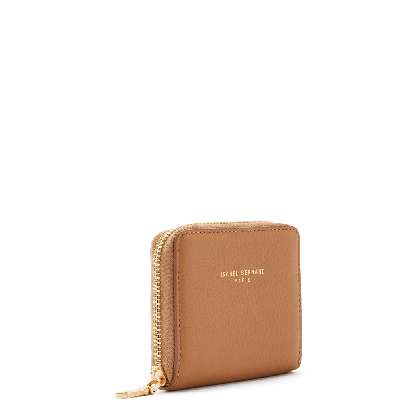 Honoré Jules camel calfskin leather zipper wallet -  - Isabel Bernard