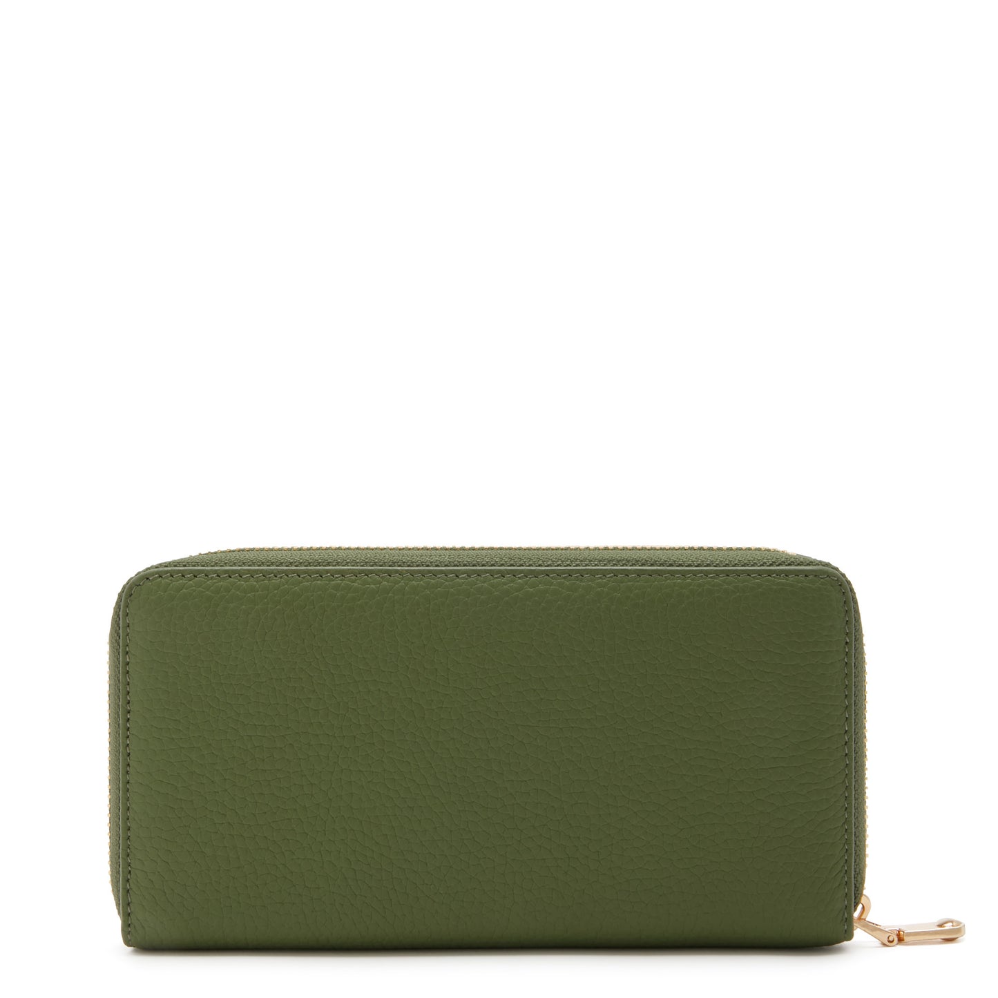 Honoré Léa green calfskin leather zipper wallet -  - Isabel Bernard