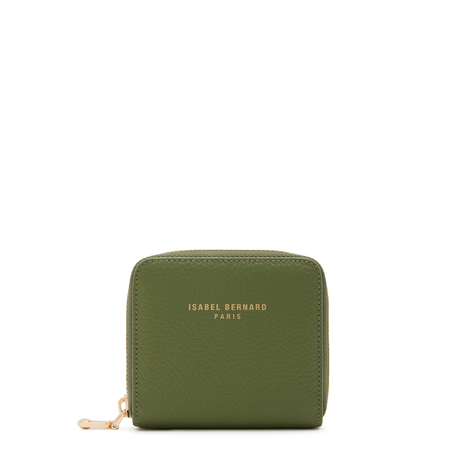 Honoré Jules green calfskin leather zipper wallet -  - Isabel Bernard