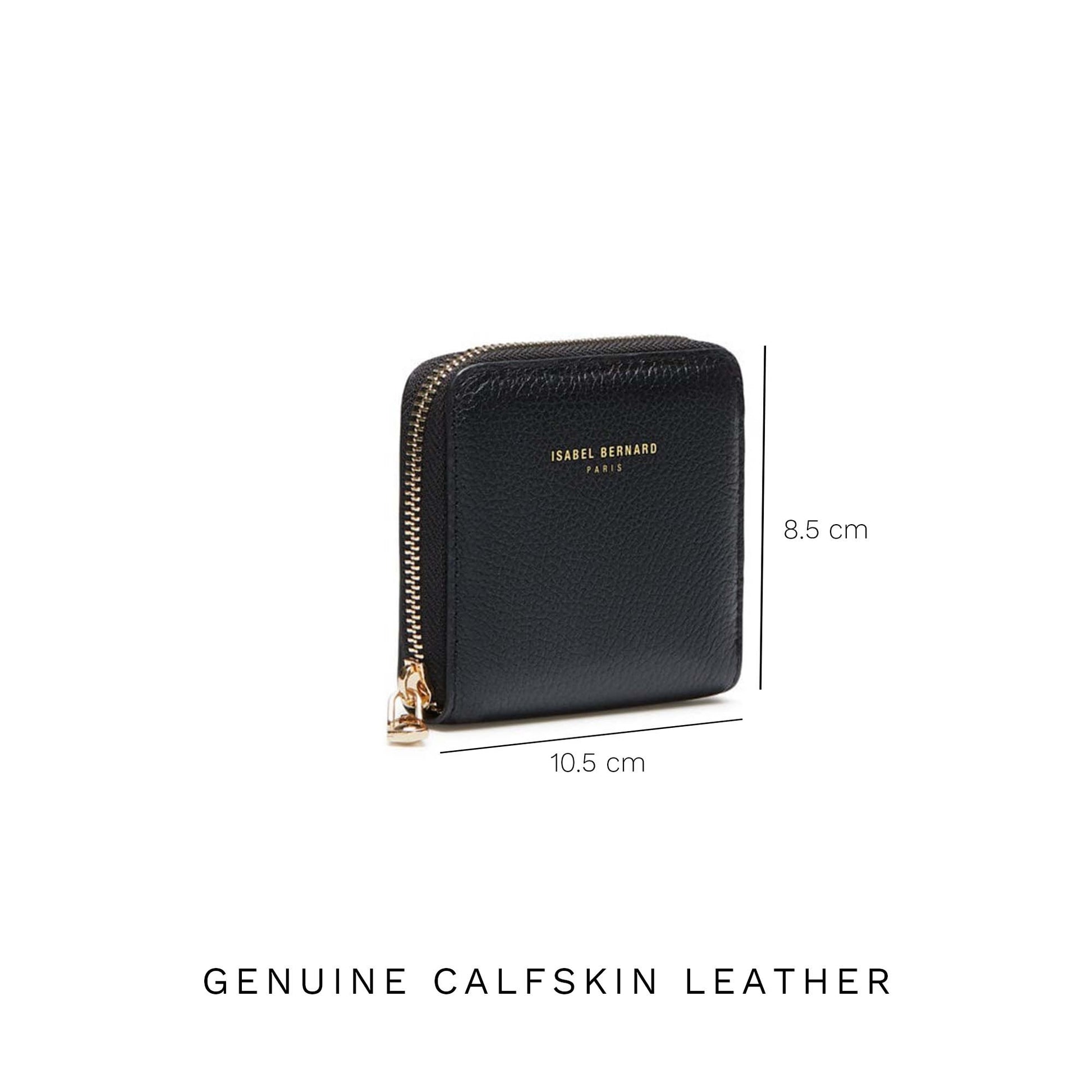 Honoré Jules black calfskin leather zipper wallet -  - Isabel Bernard