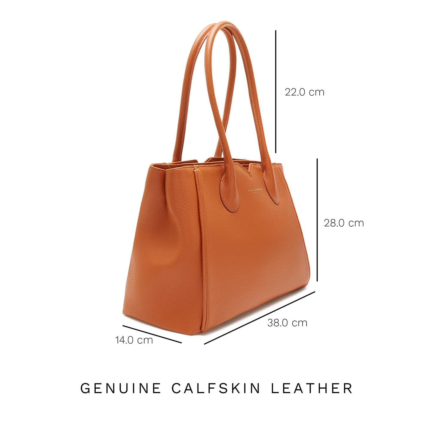 Honoré Cloe cognac calfskin leather handbag -  - Isabel Bernard