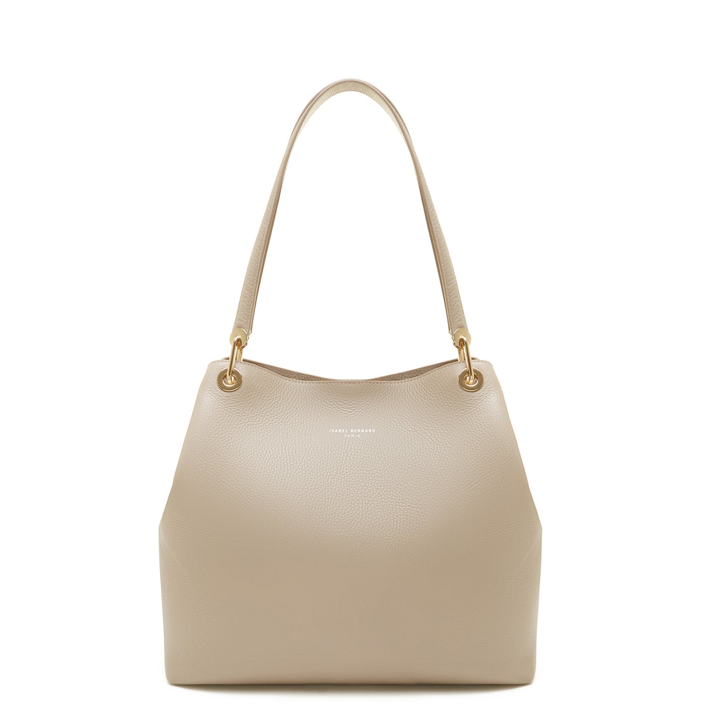 Femme Forte Annabelle taupe calfskin leather shoulder bag -  - Isabel Bernard