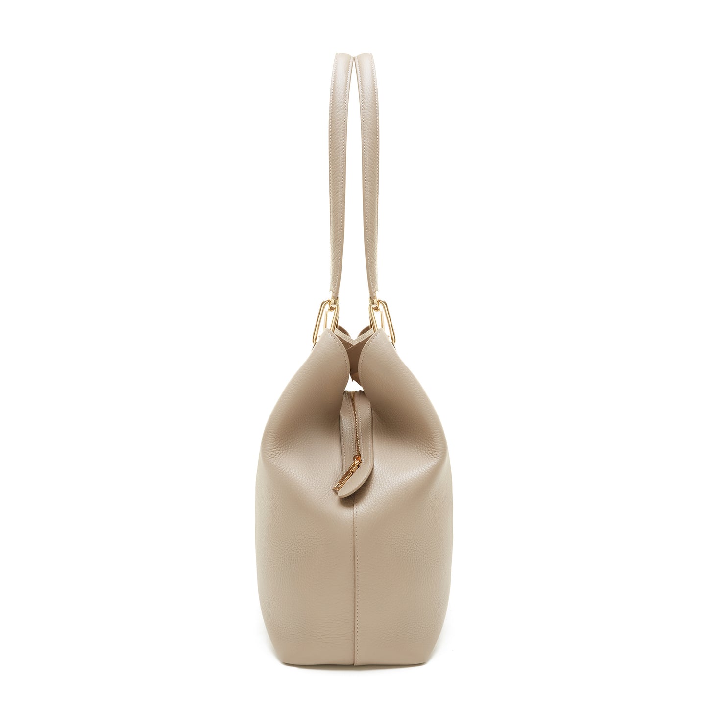 Femme Forte Annabelle taupe calfskin leather shoulder bag -  - Isabel Bernard