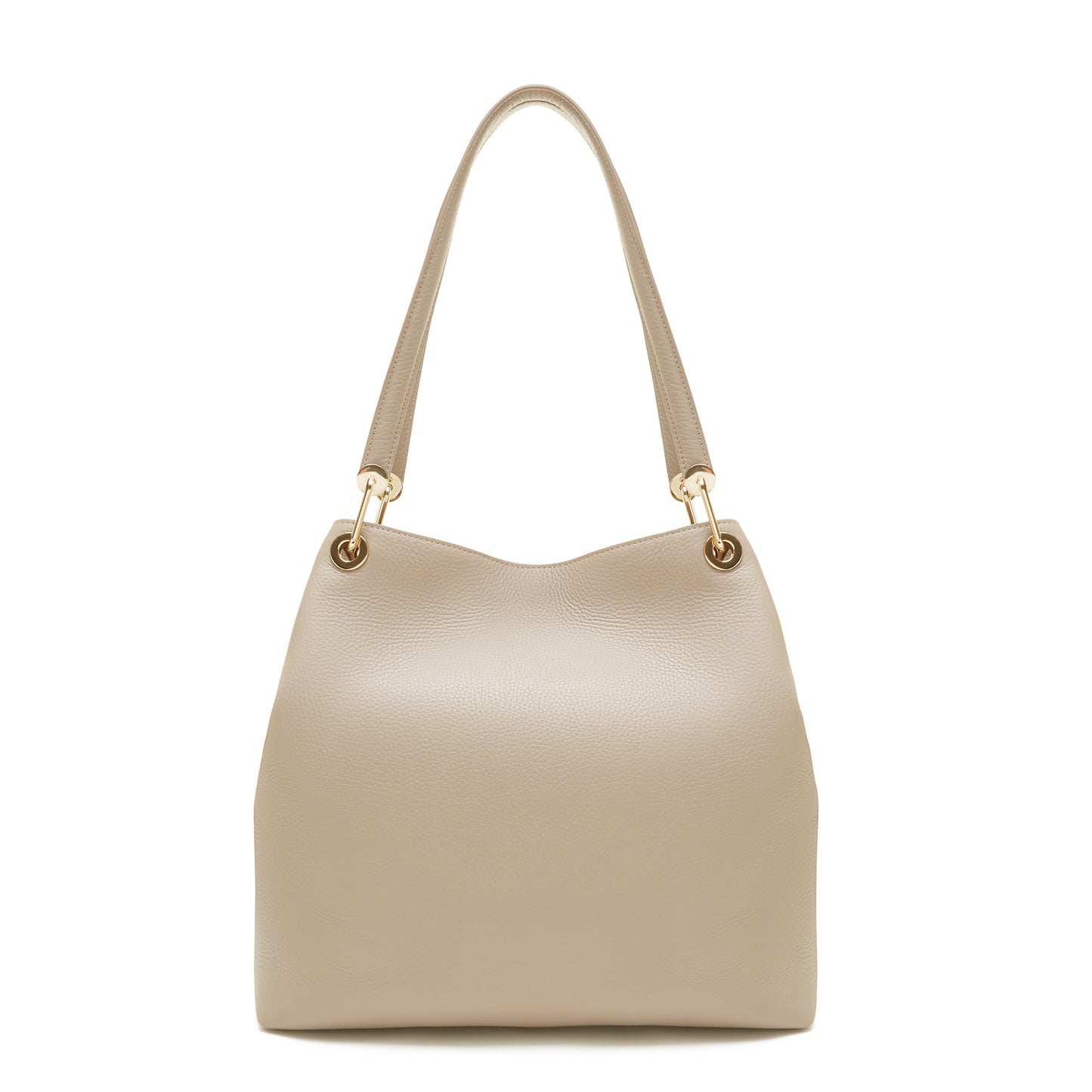 Femme Forte Annabelle taupe calfskin leather shoulder bag -  - Isabel Bernard