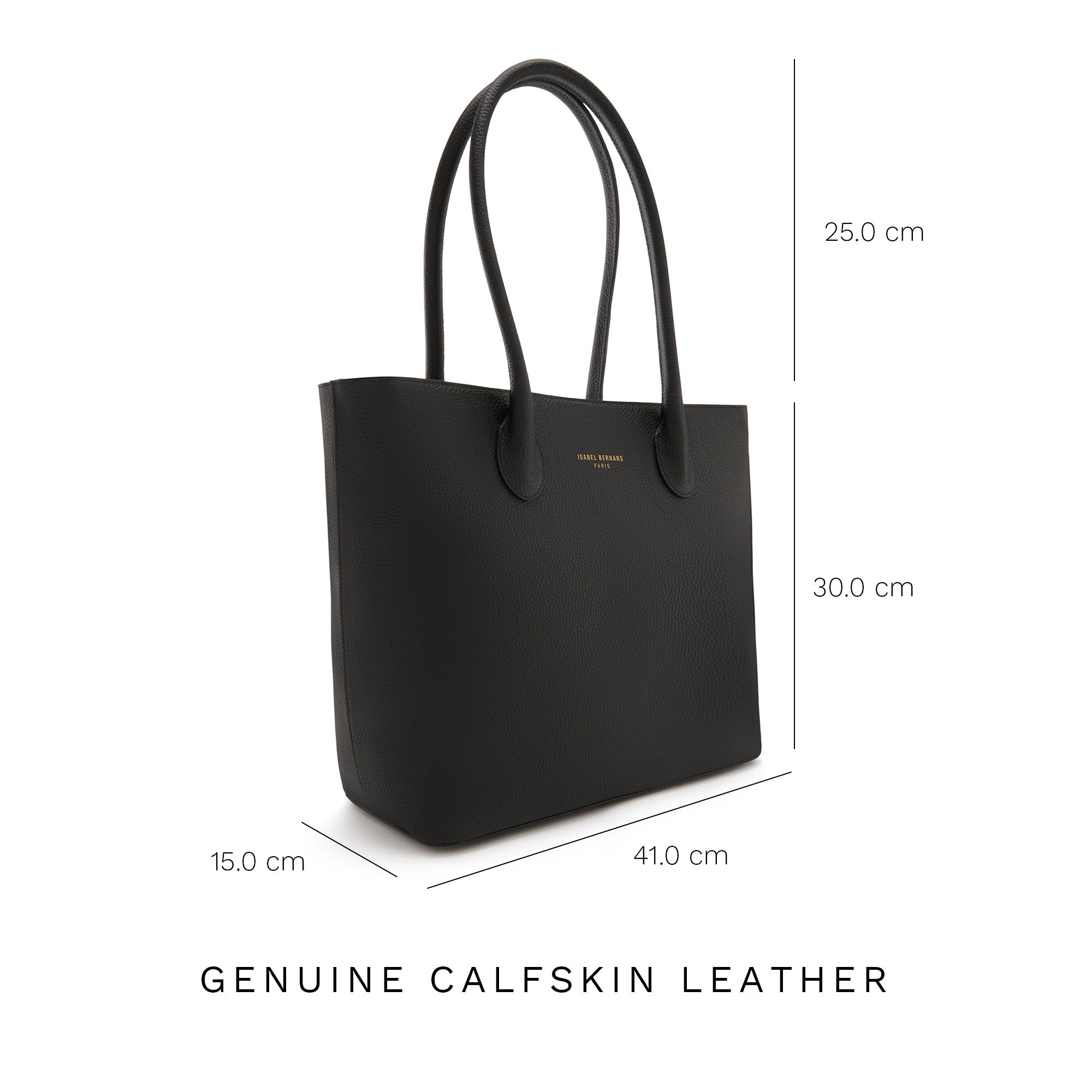 Zwarte leren shopper sale