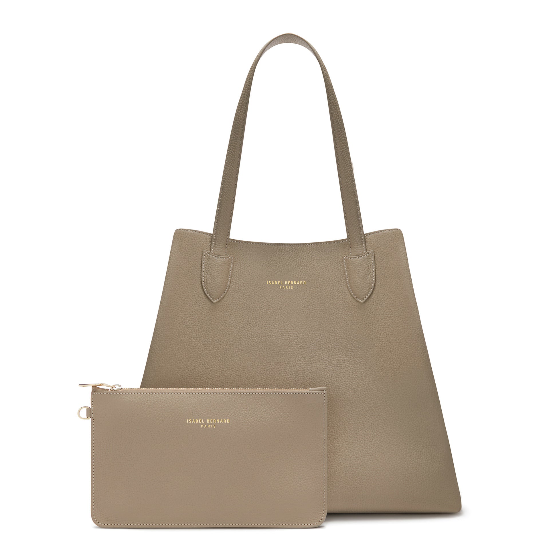 Honoré Francine taupe calfskin leather shopper -  - Isabel Bernard