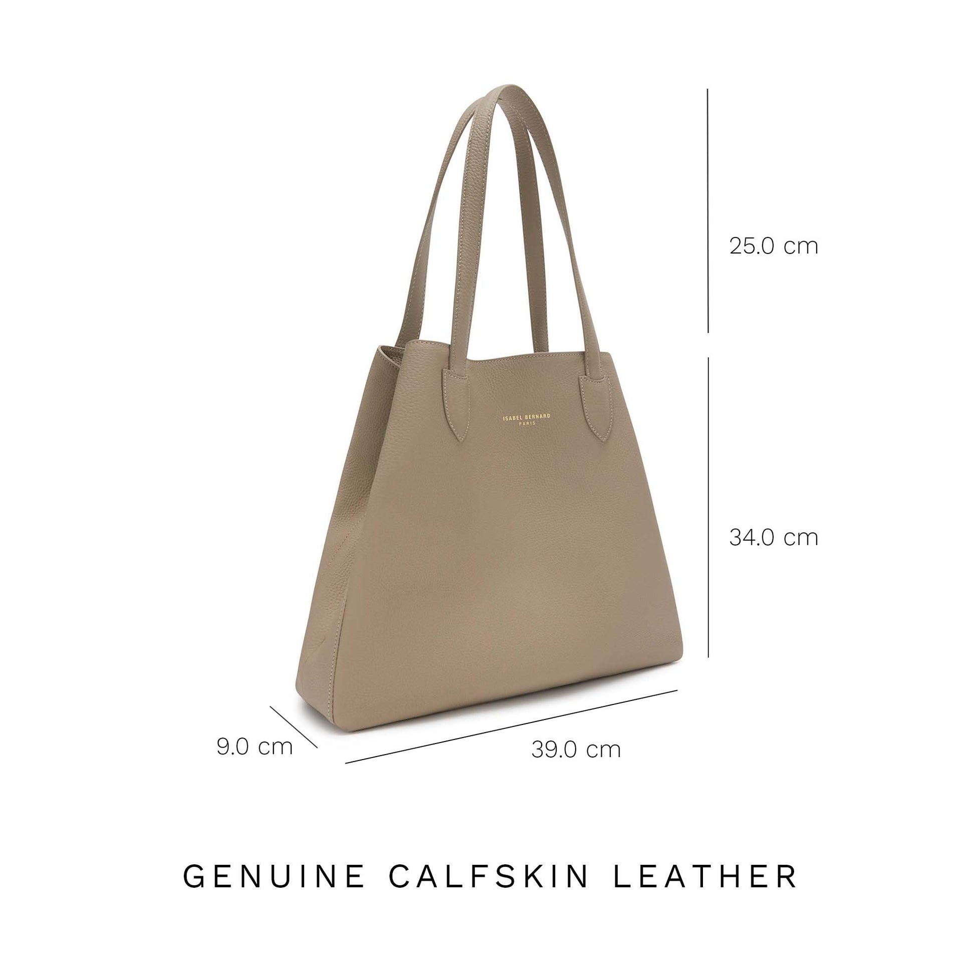 Honoré Francine taupe calfskin leather shopper -  - Isabel Bernard