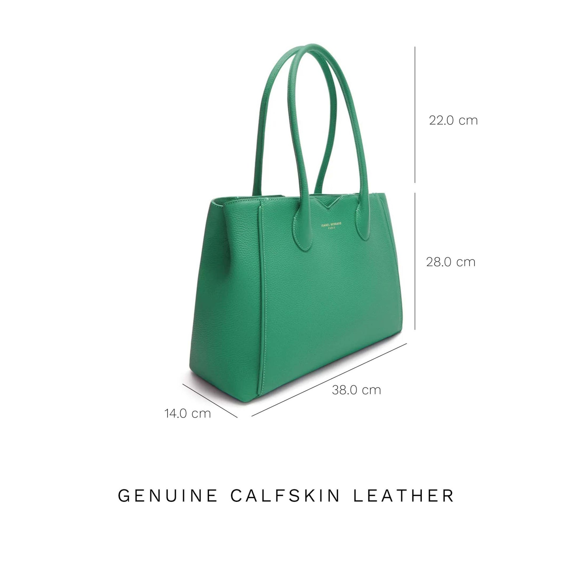 Honoré Cloe green calfskin leather handbag -  - Isabel Bernard