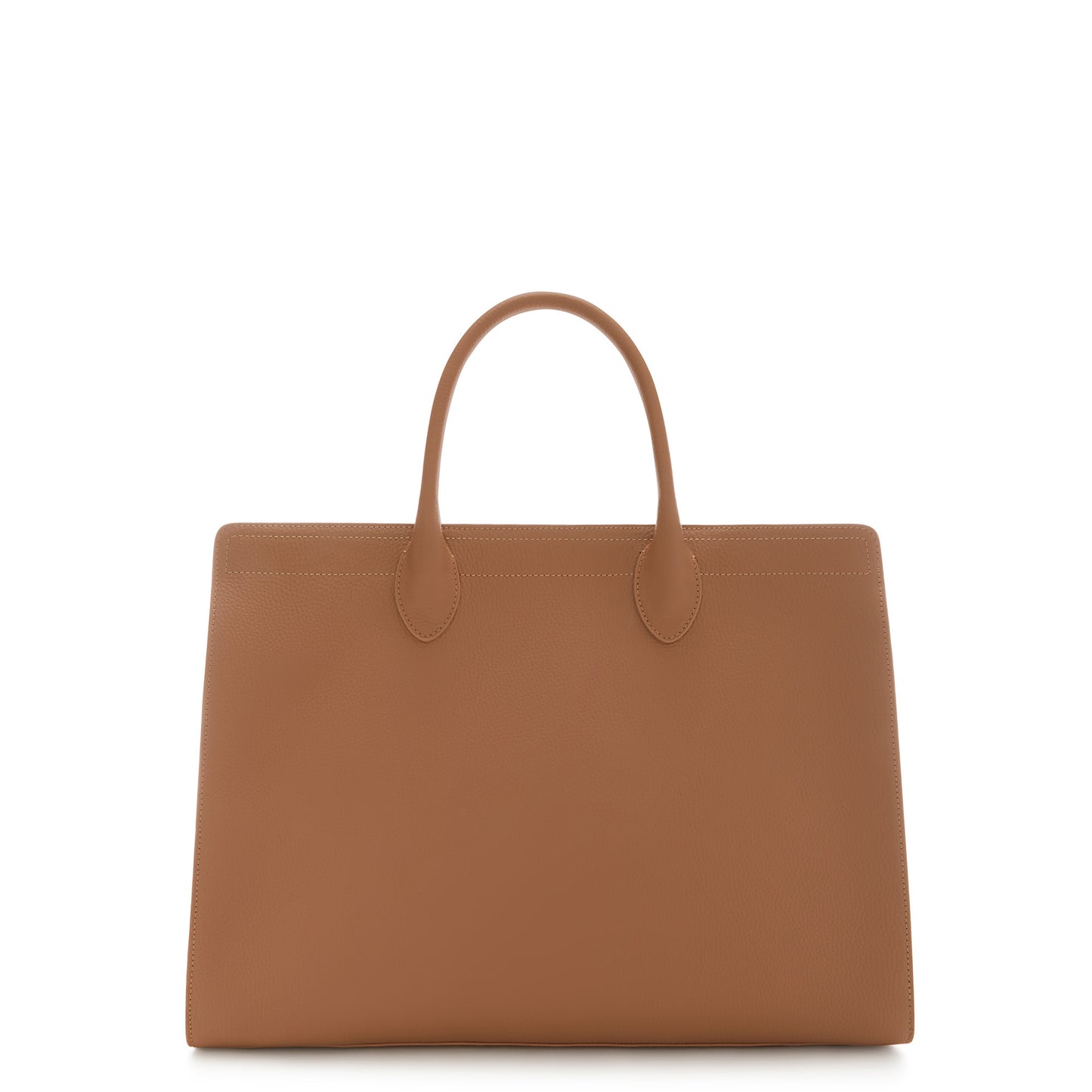 Honoré Nadine camel calfskin leather handbag with laptop compartment -  - Isabel Bernard