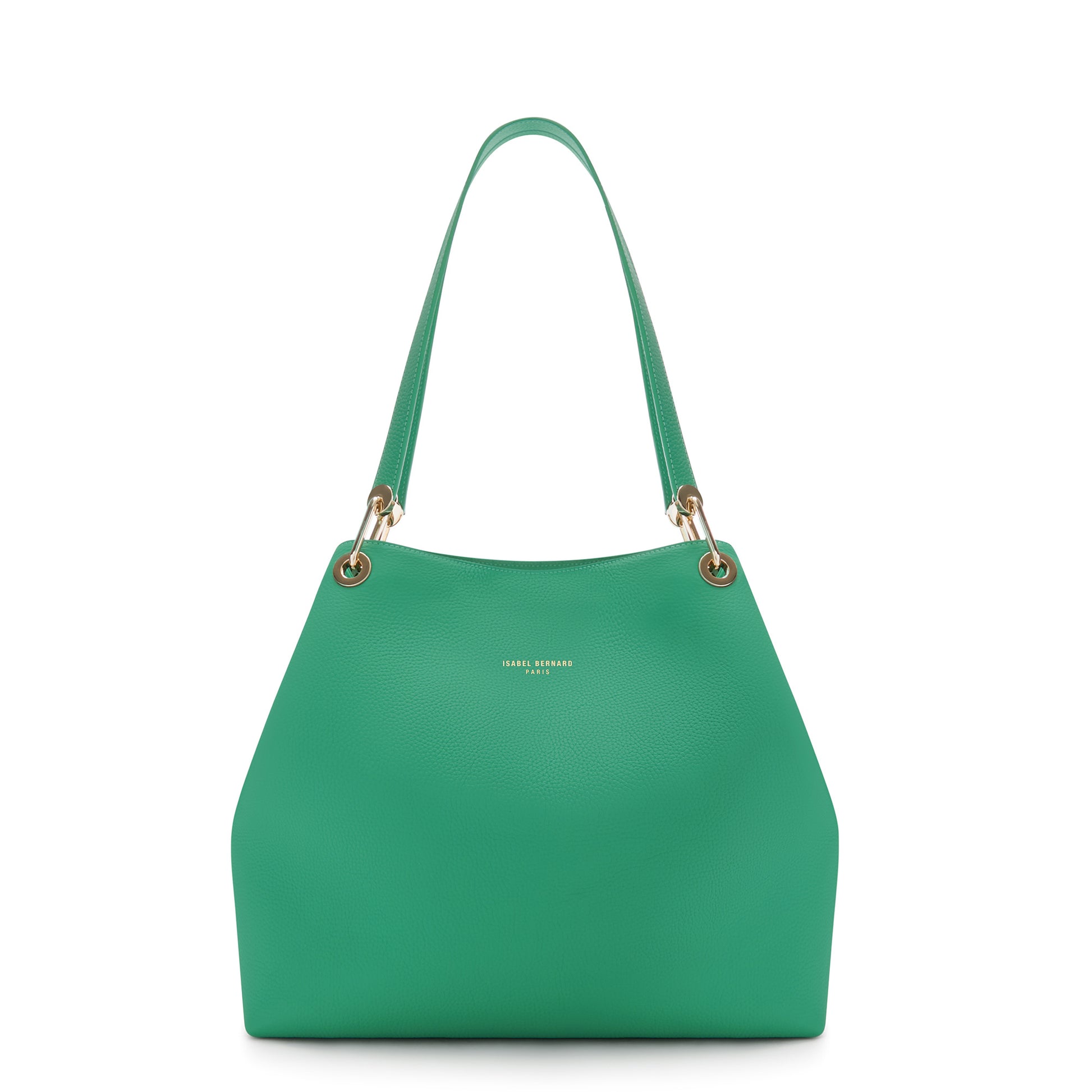 Femme Forte Annabelle green calfskin leather shoulder bag -  - Isabel Bernard