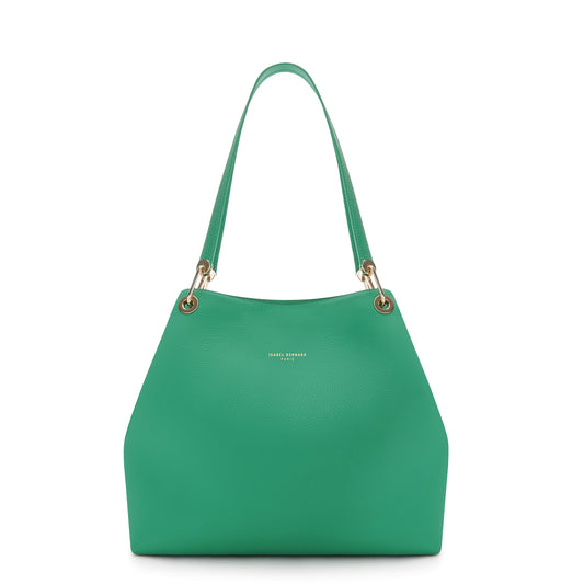 Femme Forte Annabelle green calfskin leather shoulder bag -  - Isabel Bernard