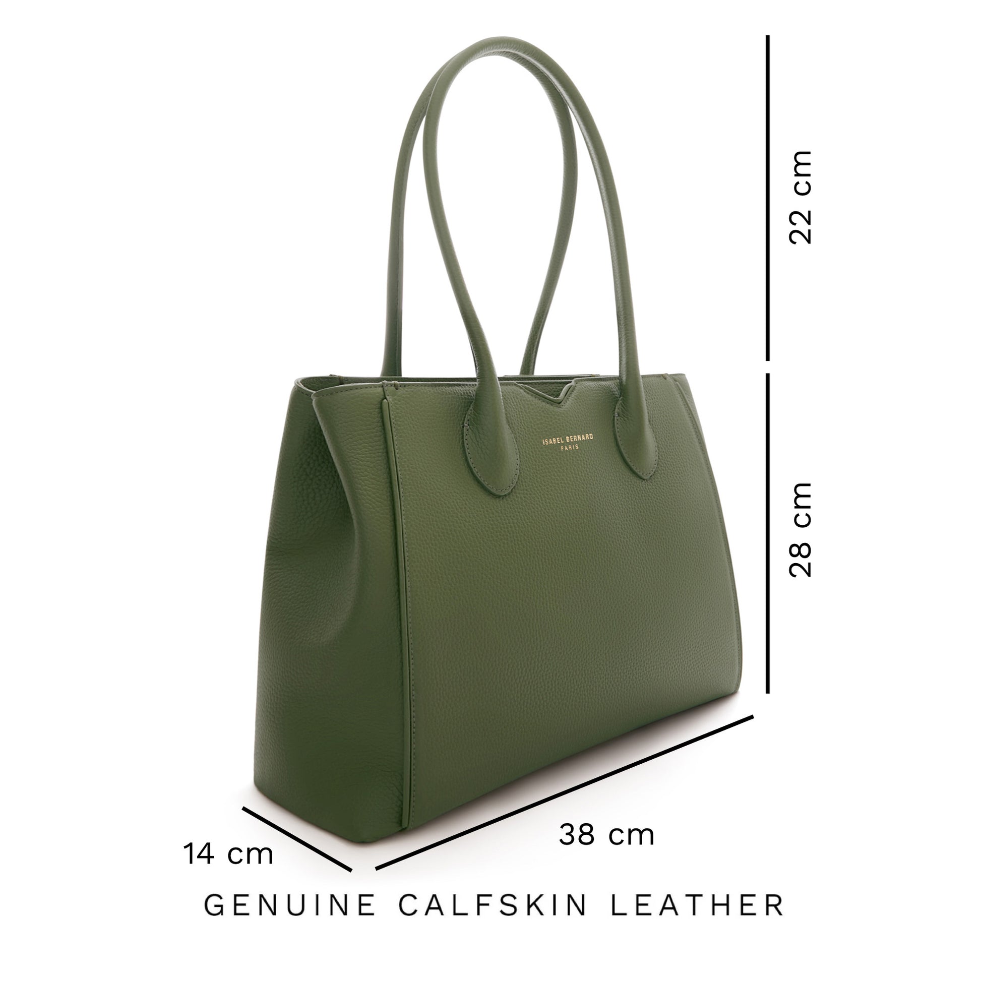 Honoré Cloe green calfskin leather handbag -  - Isabel Bernard