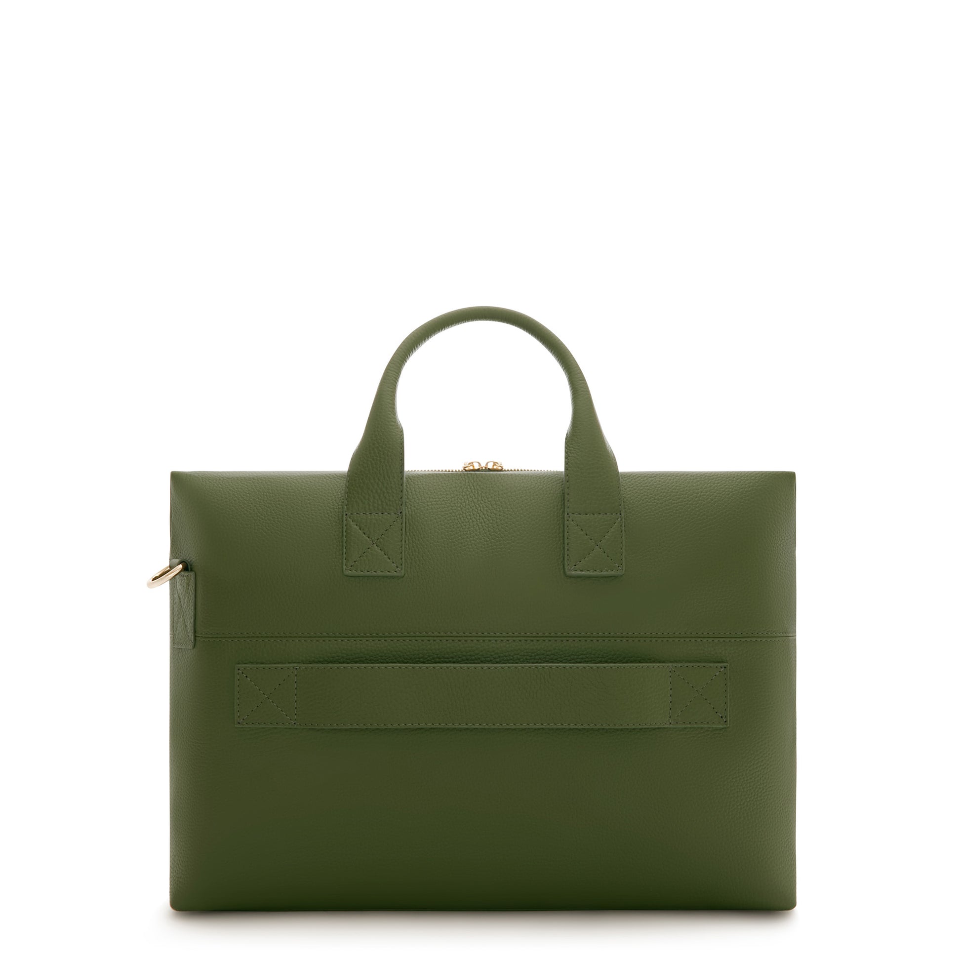 Honoré Anique green calfskin leather handbag with 16.4 inch laptop compartment -  - Isabel Bernard