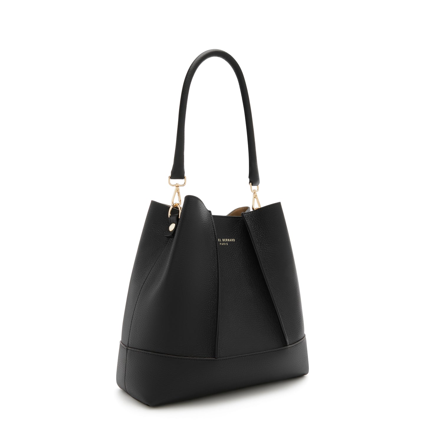 Femme Forte Macie black calfskin leather shoulder bag -  - Isabel Bernard