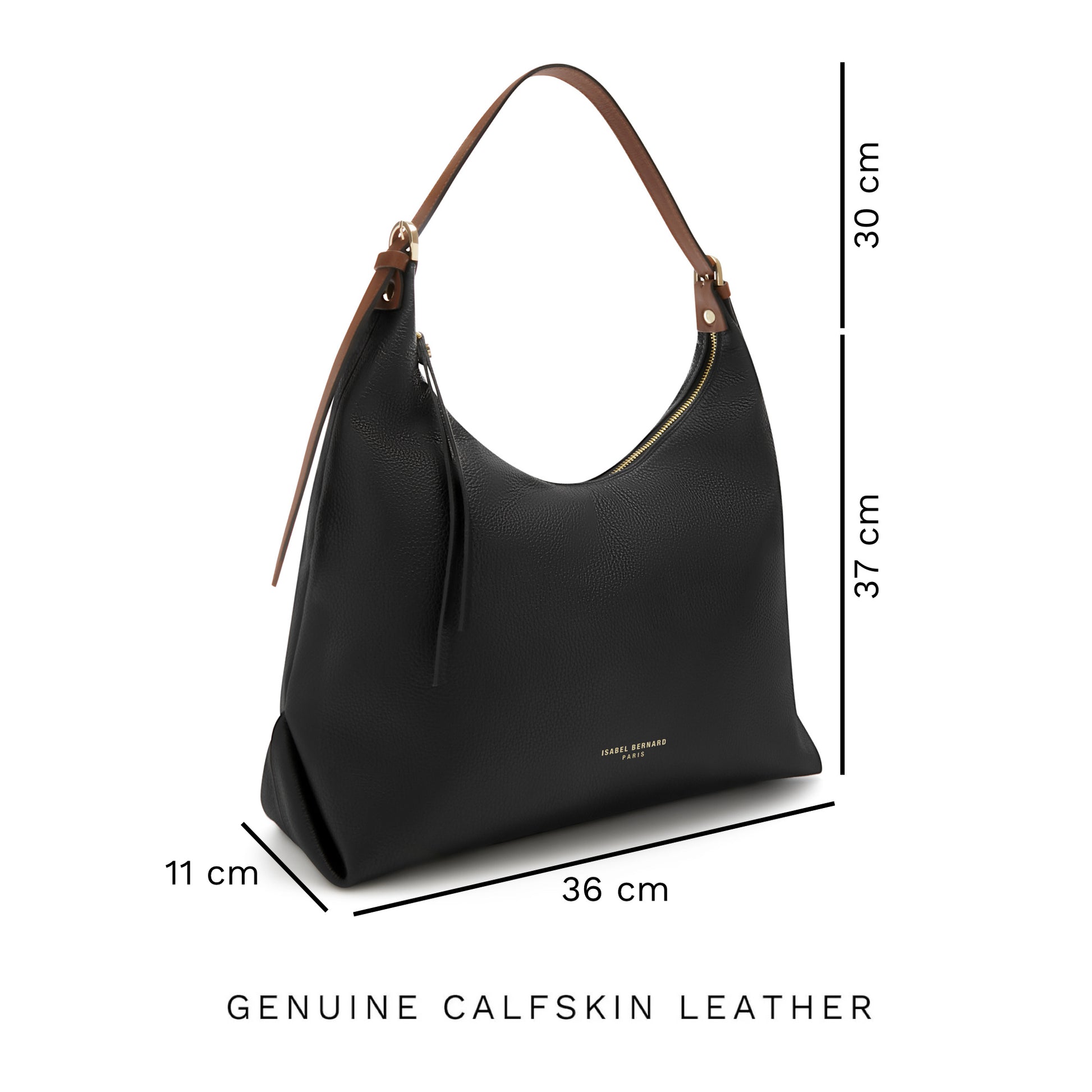 Honoré Muriel black calfskin leather shoulder bag -  - Isabel Bernard