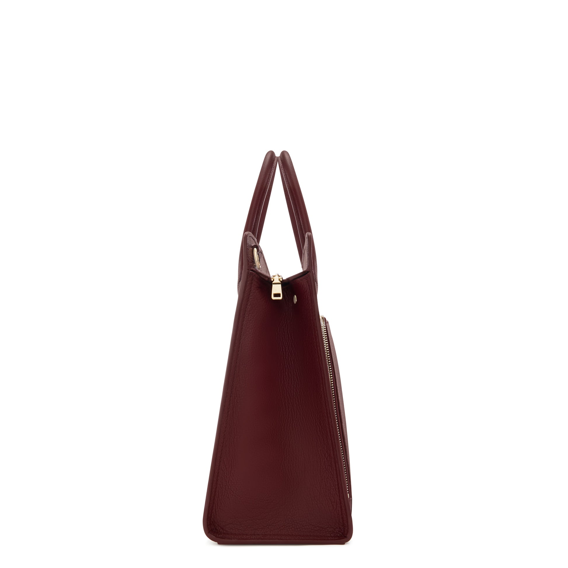 Honoré Nadine bordeaux red calfskin leather handbag with laptop compartment -  - Isabel Bernard