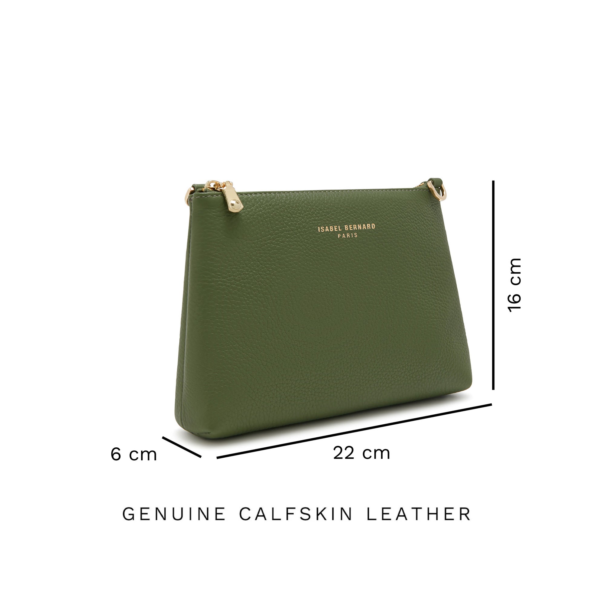 Honoré Misra green calfskin leather shoulder bag -  - Isabel Bernard