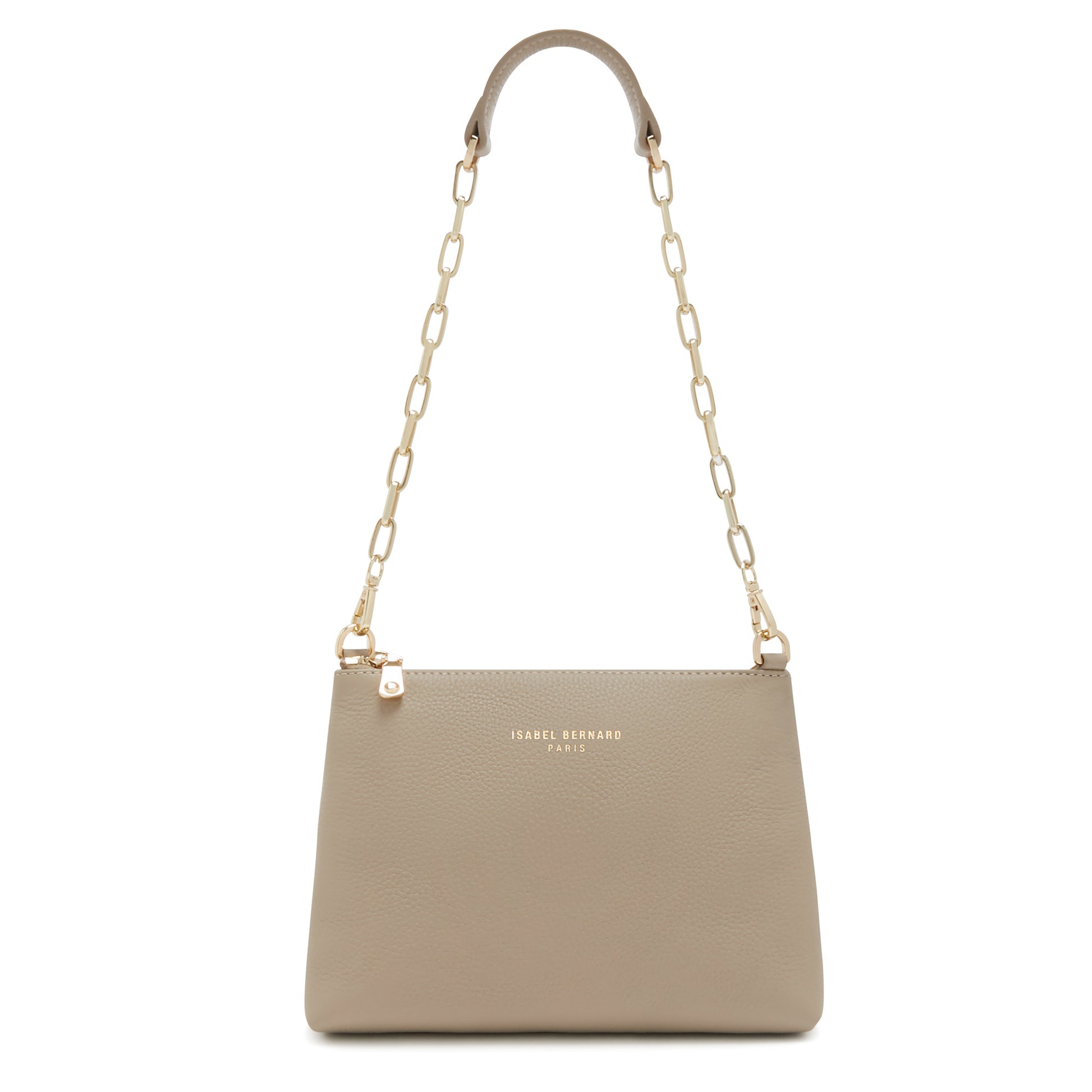 Honoré Misra taupe calfskin leather shoulder bag -  - Isabel Bernard