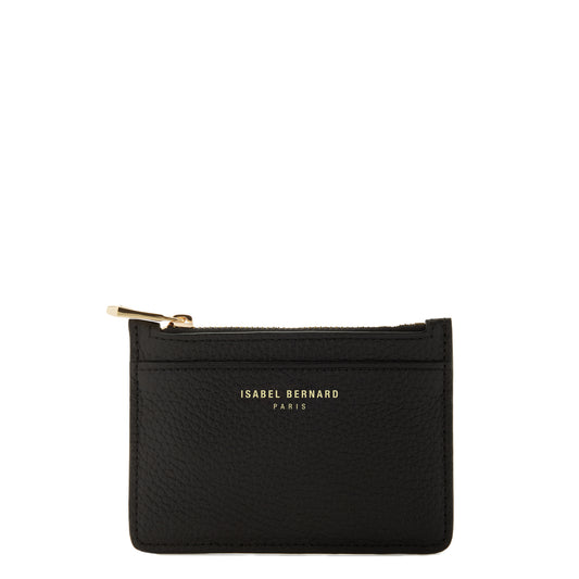 Honoré Aveline black calfskin leather card holder -  - Isabel Bernard