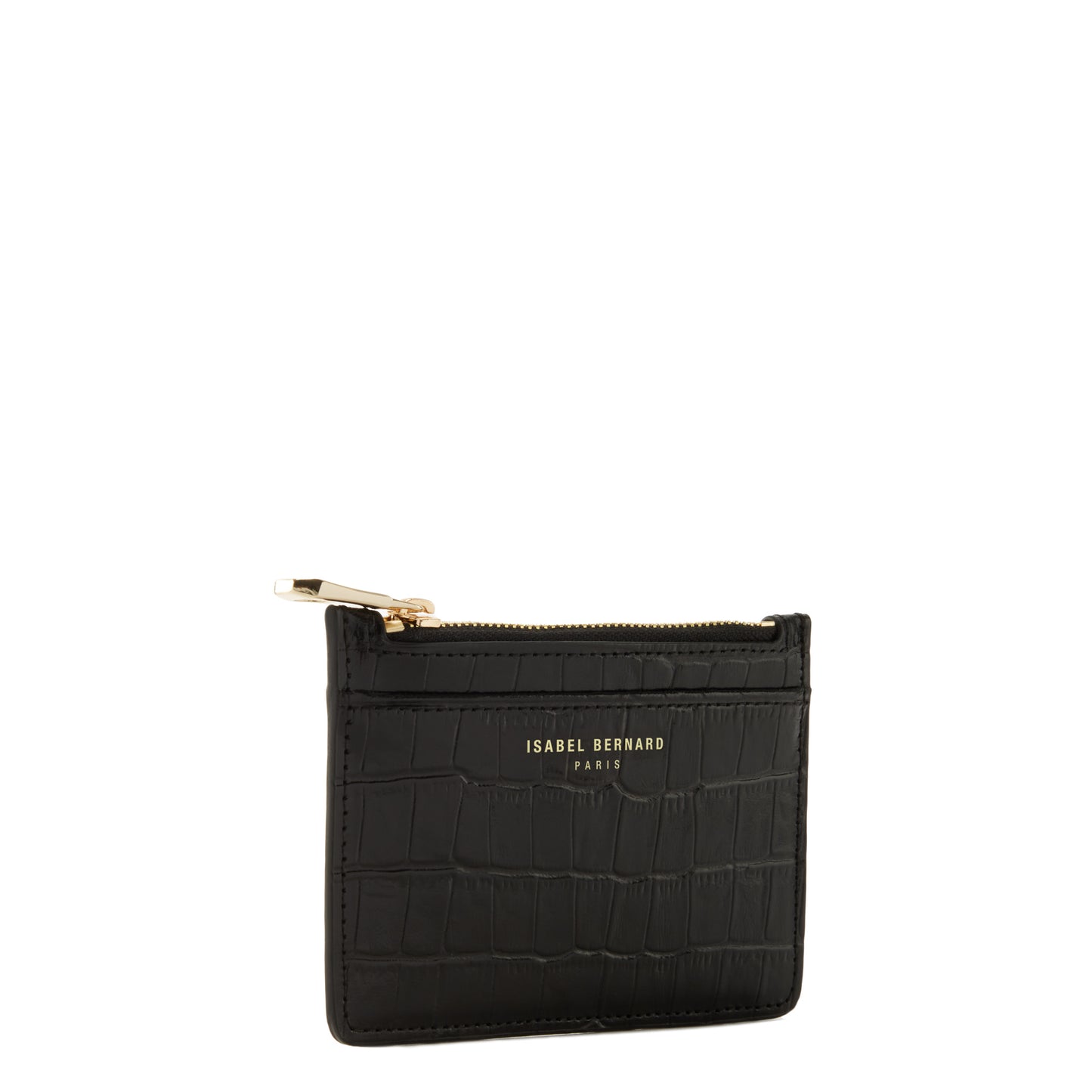 Cadeau d'Isabel croco black calfskin leather shopper and card holder gift set - - Isabel Bernard