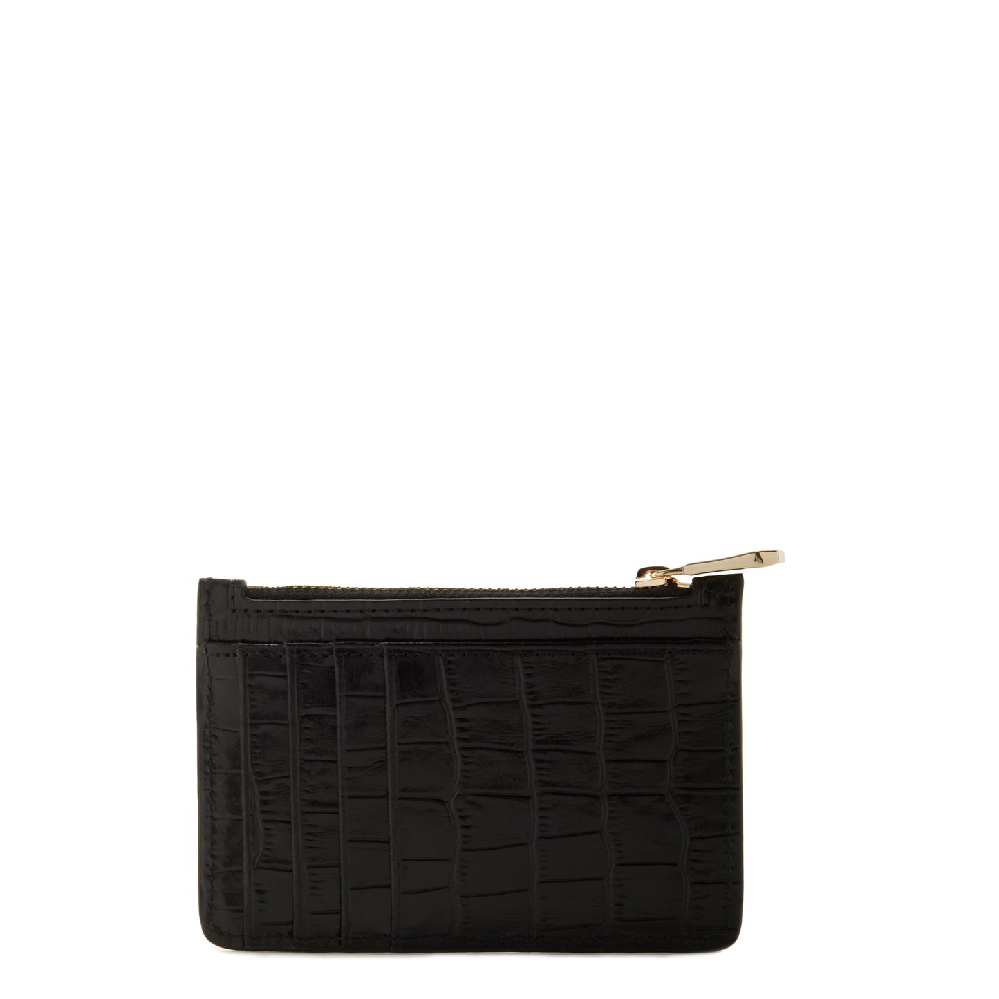 Honoré Aveline croco black calfskin leather card holder -  - Isabel Bernard