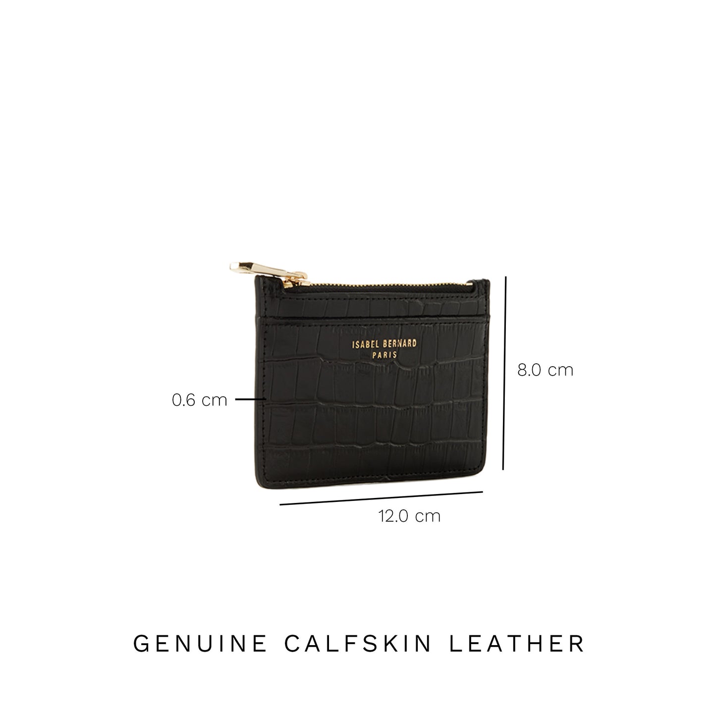 Cadeau d'Isabel croco black calfskin leather shopper and card holder gift set - - Isabel Bernard