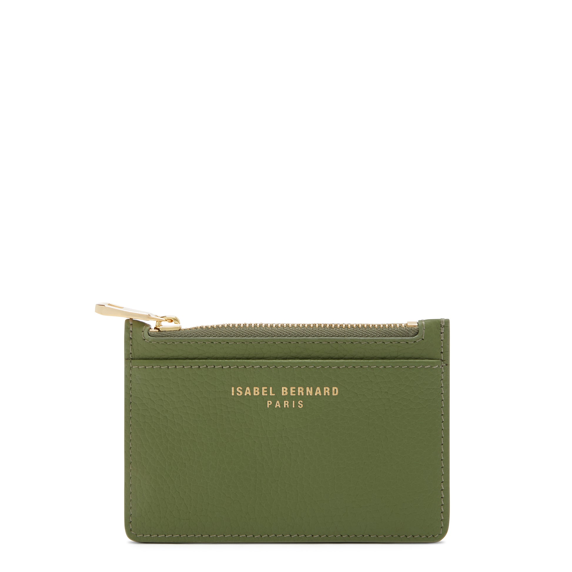 Honoré Aveline green calfskin leather card holder -  - Isabel Bernard