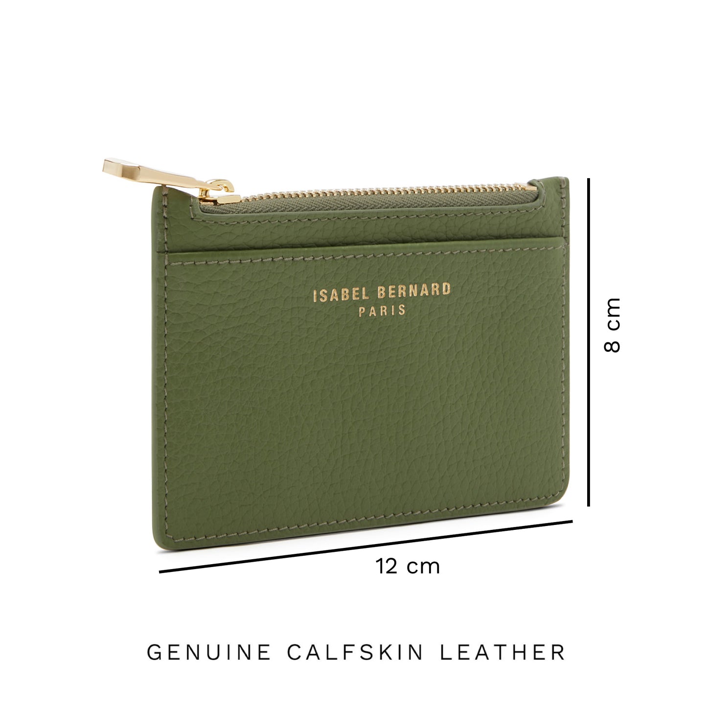 Honoré Aveline green calfskin leather card holder -  - Isabel Bernard