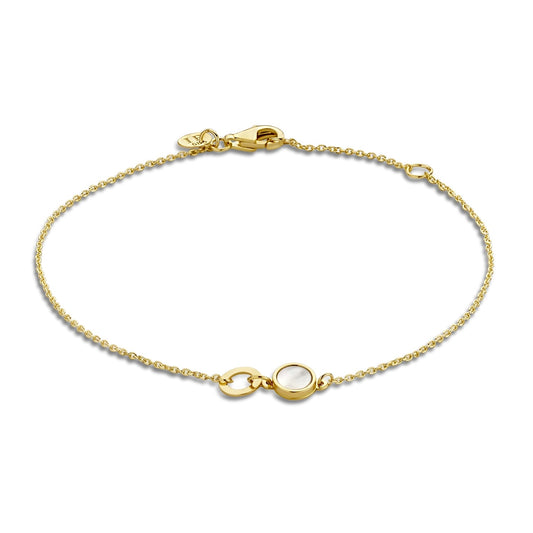 Belleville Nova 14 karat gold bracelet with mother of pearl -  - Isabel Bernard