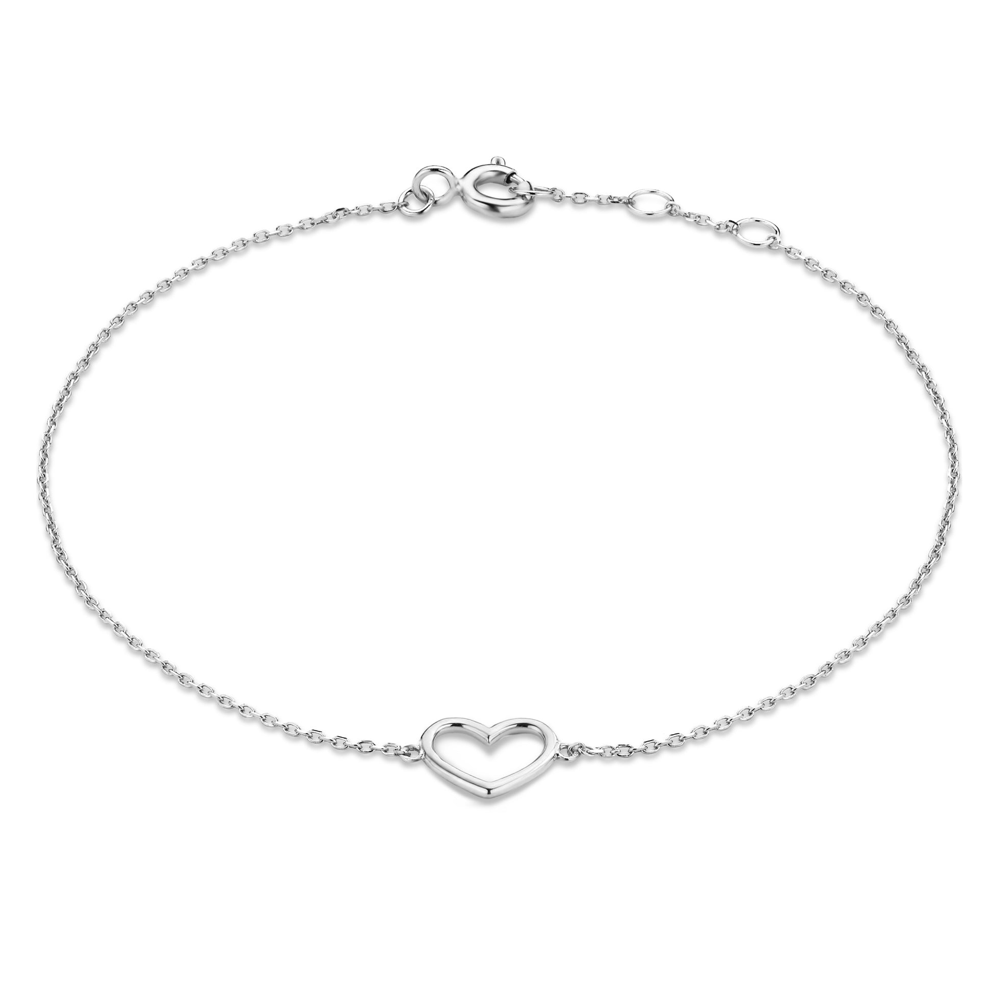 Saint Germain Amore 14 karat white gold bracelet with heart -  - Isabel Bernard