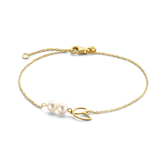 Belleville Noémi 14 karat gold bracelet with freshwater pearls -  - Isabel Bernard