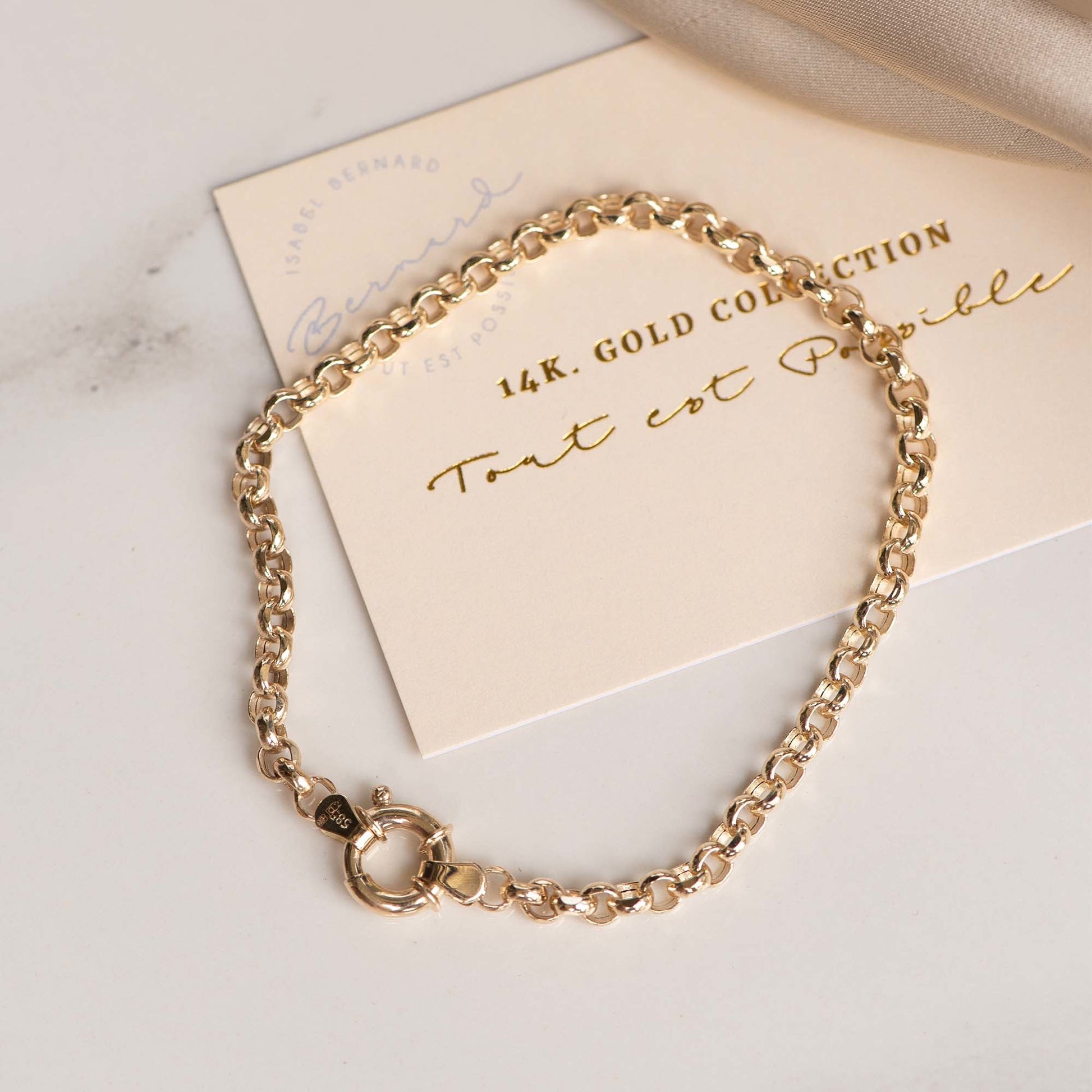 Aidee Pauline 14 karat gold bracelet with chains -  - Isabel Bernard