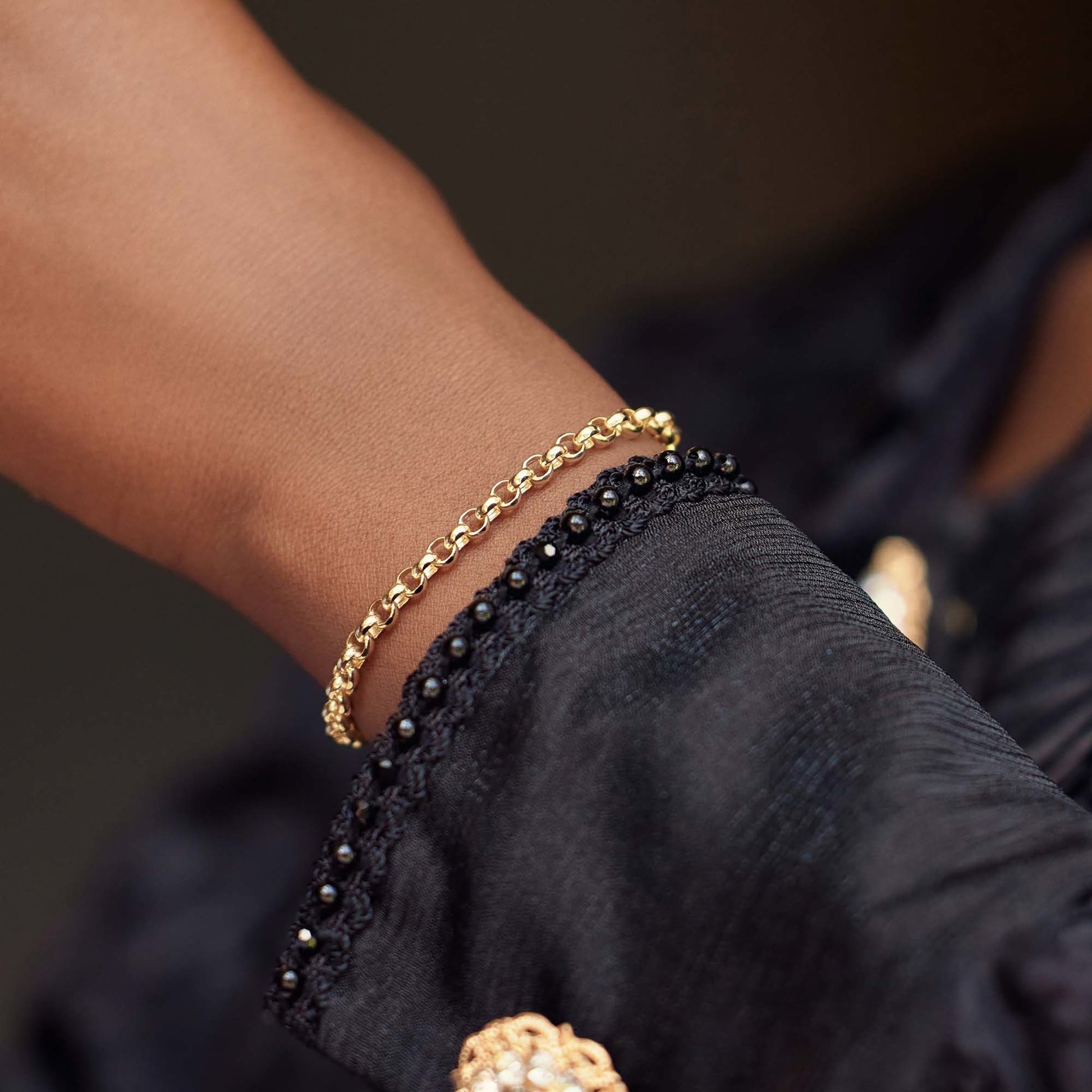 Aidee Pauline 14 karat gold bracelet with chains -  - Isabel Bernard