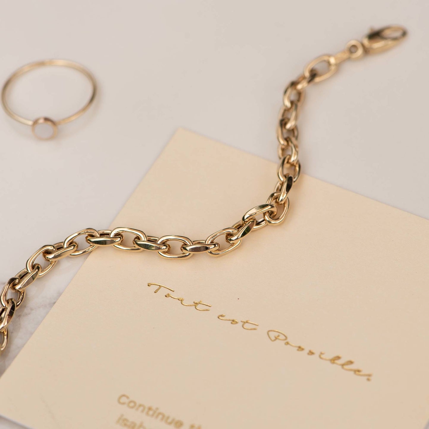 Aidee Camille 14 karat gold bracelet with chains -  - Isabel Bernard