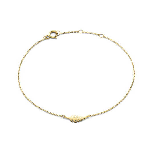 Monceau Giselle 14 karat gold bracelet with feather -  - Isabel Bernard